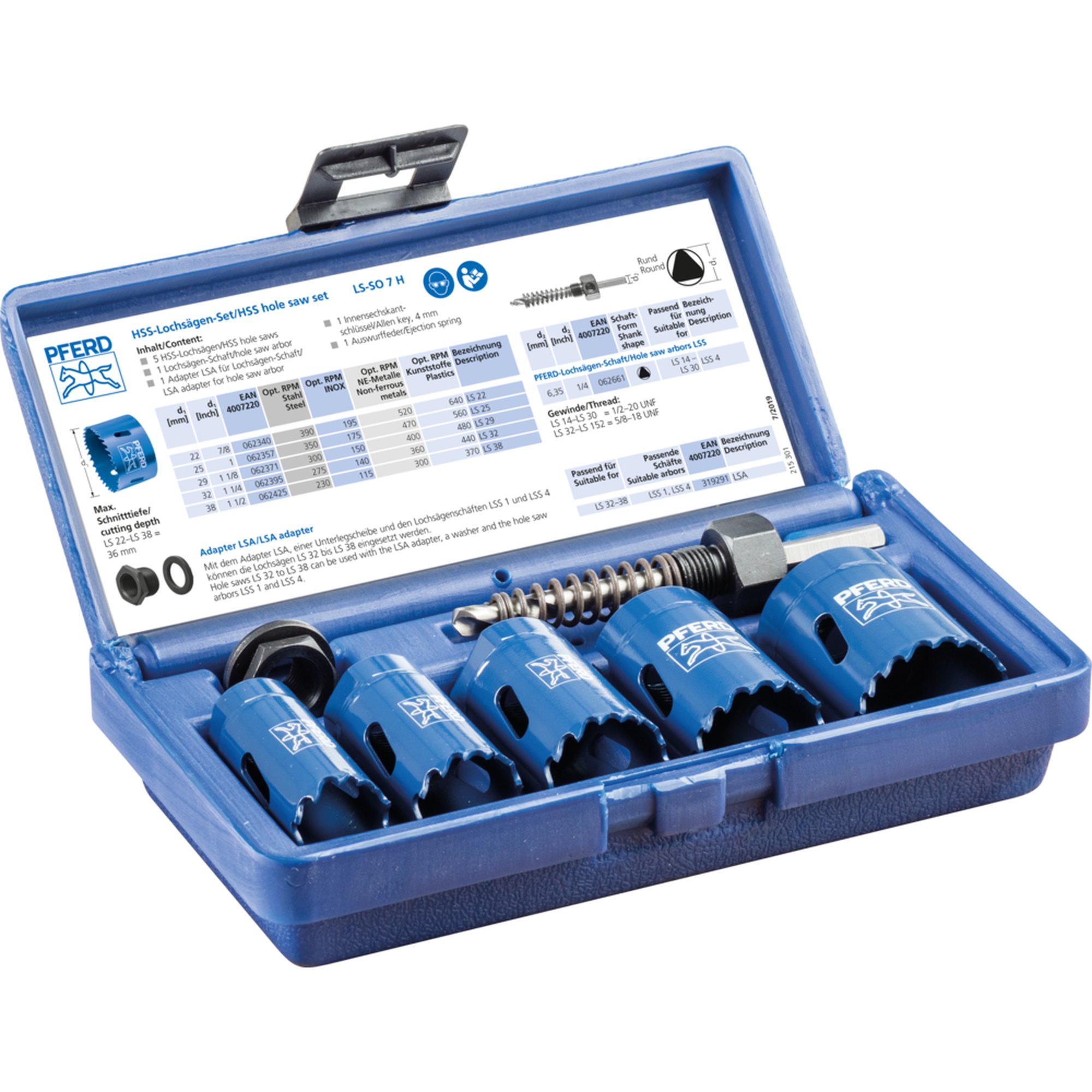 PFERD ensemble de scies-cloches HSS LS-SO 7 H