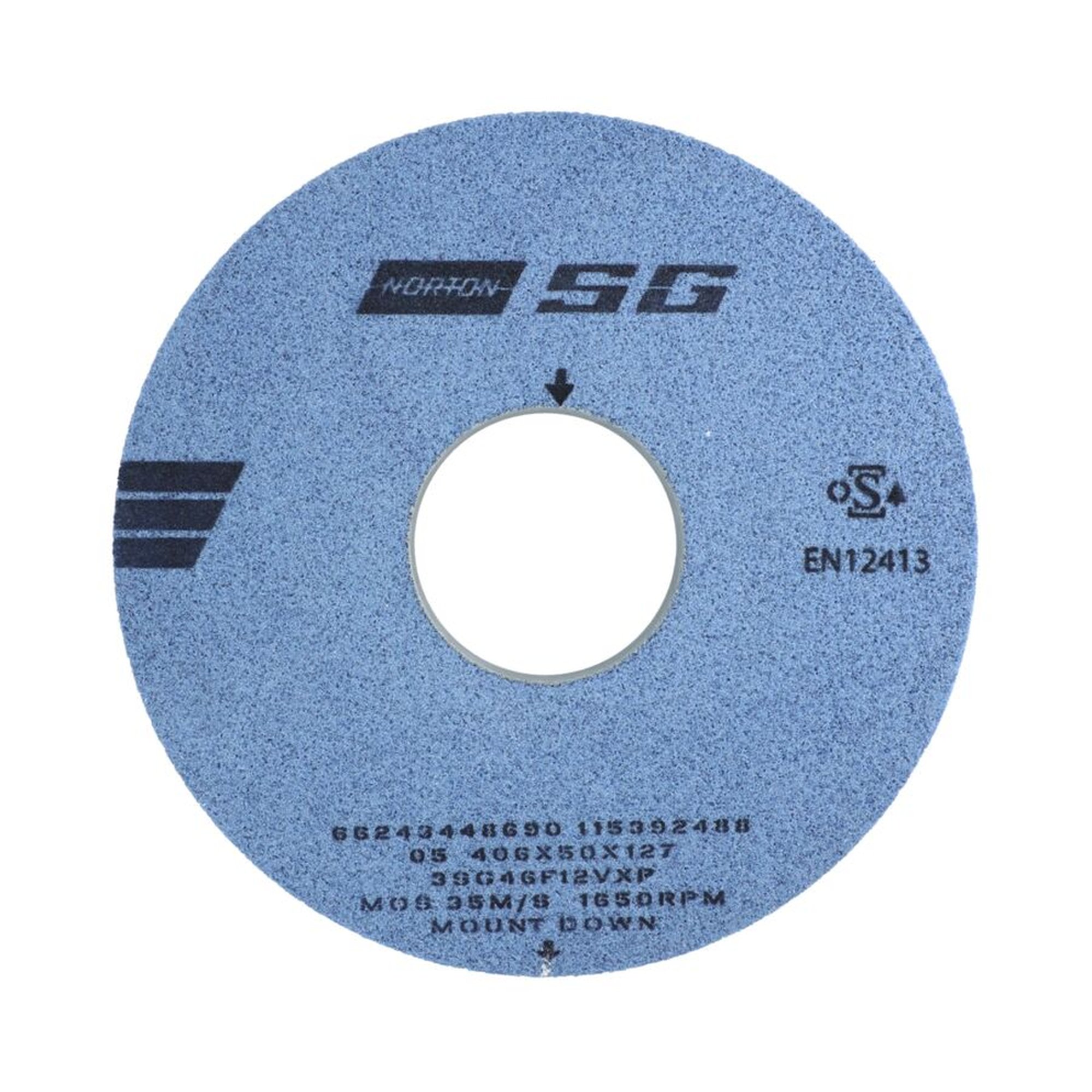 Disque Norton 406x50x127 3SG 46 FVXP avec évidement unilatéral 80 caractères