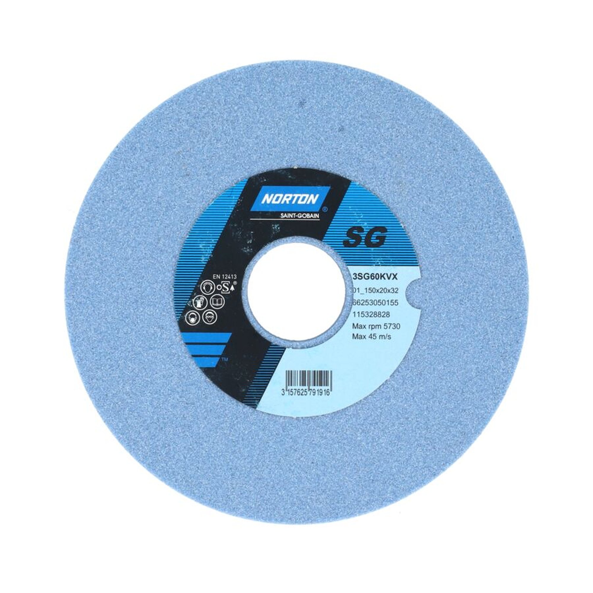 Disques Norton 3SG 60 K VX pour l'affûtage d'outils - Disques abrasifs de haute qualité