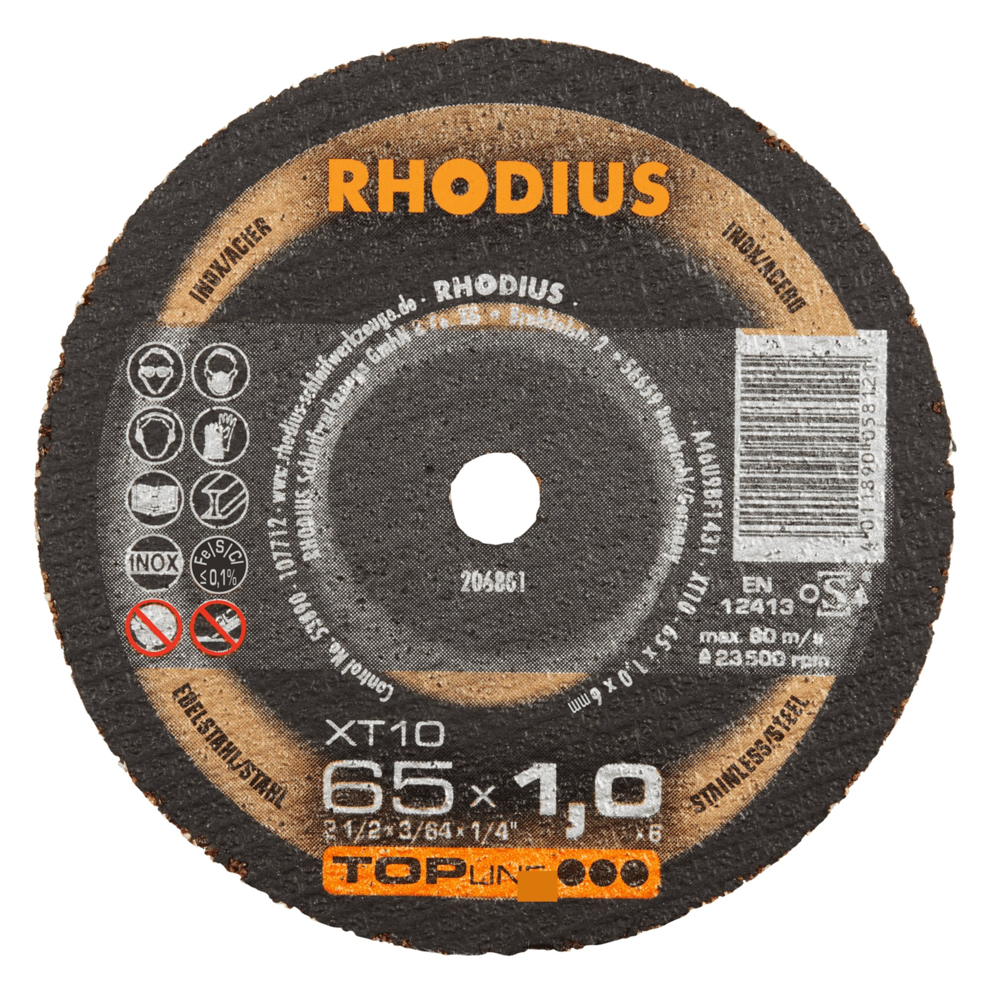 RHODIUS Mini disque de séparation extra fin XT10 MINI Ø 65 mm