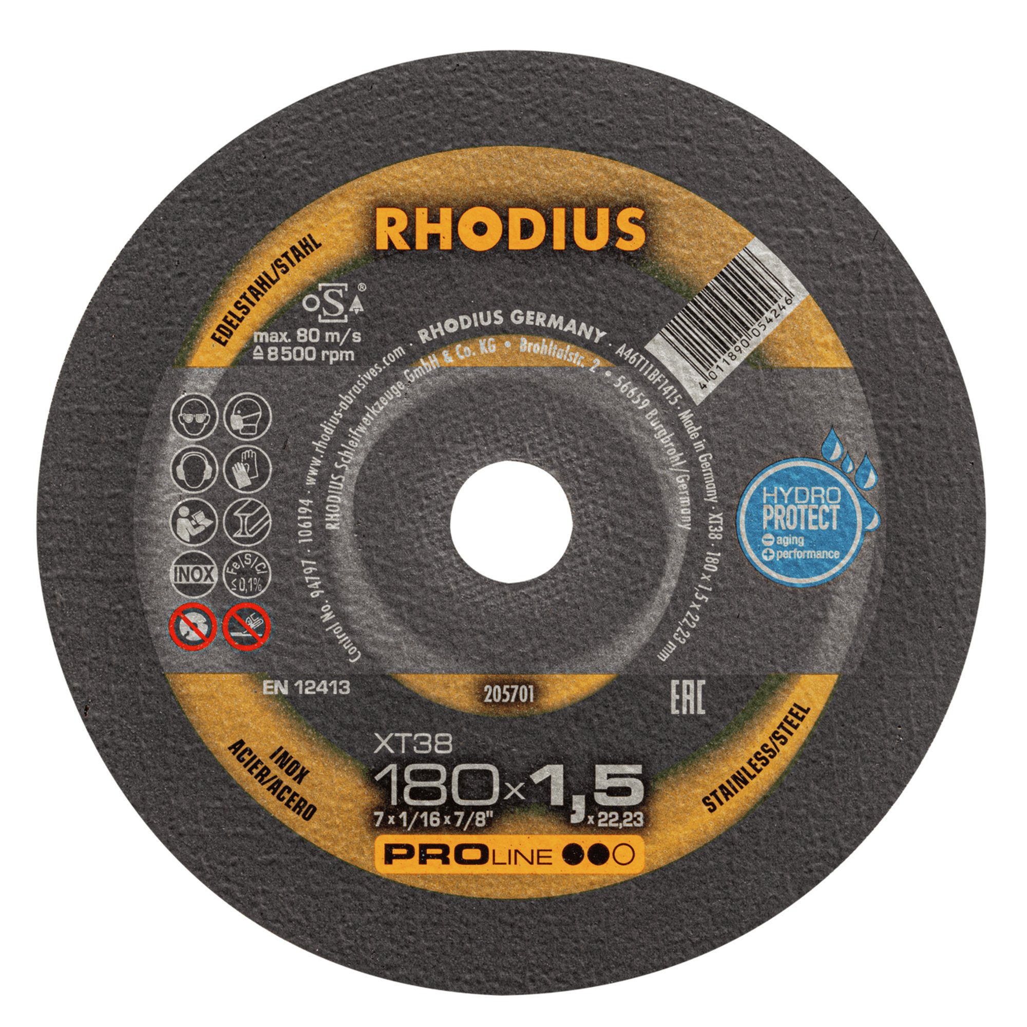 RHODIUS disque de séparation ultra-fin XT38 Ø 180 mm