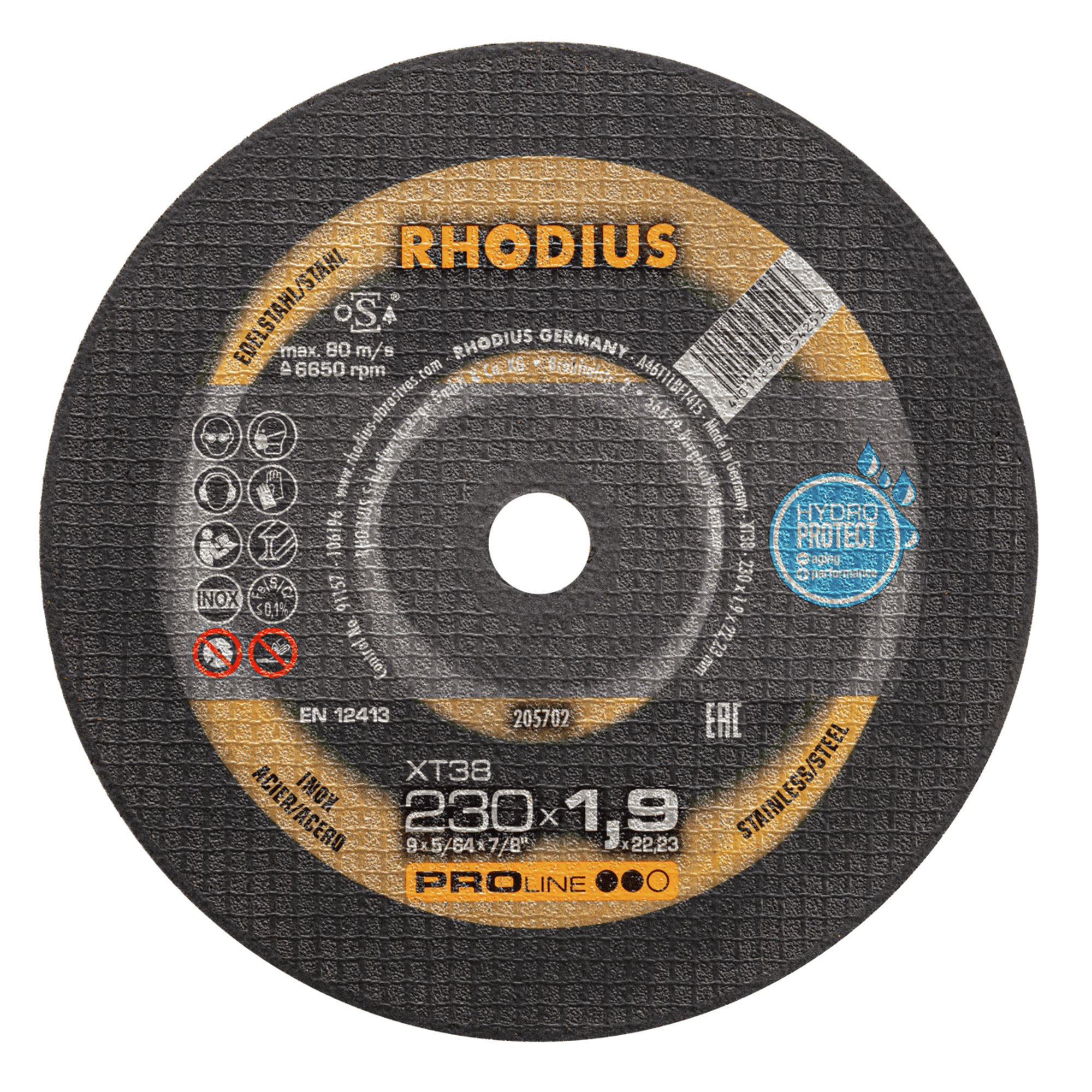 RHODIUS disque de découpe extra fin XT38 Ø 230 mm