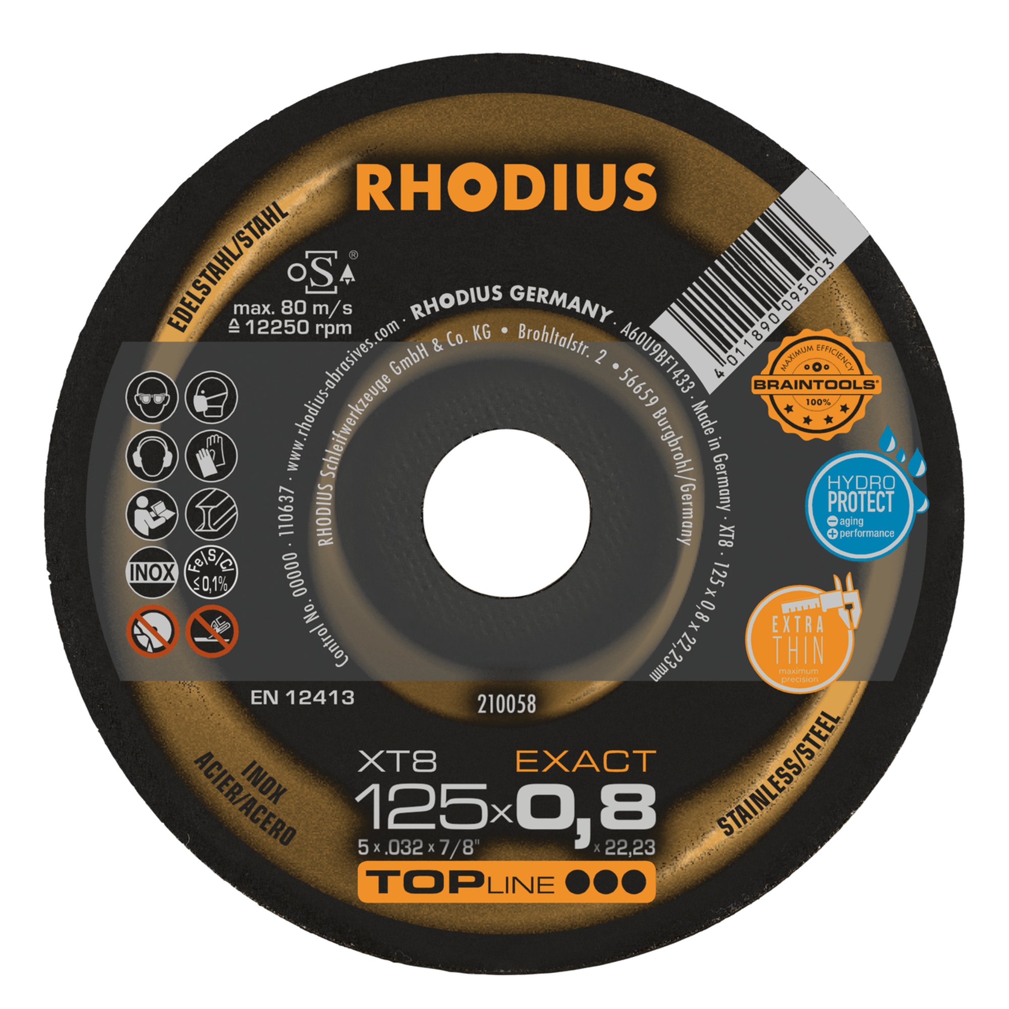 RHODIUS disque de tronçonnage extra fin XT8 EXACT Ø 125 mm