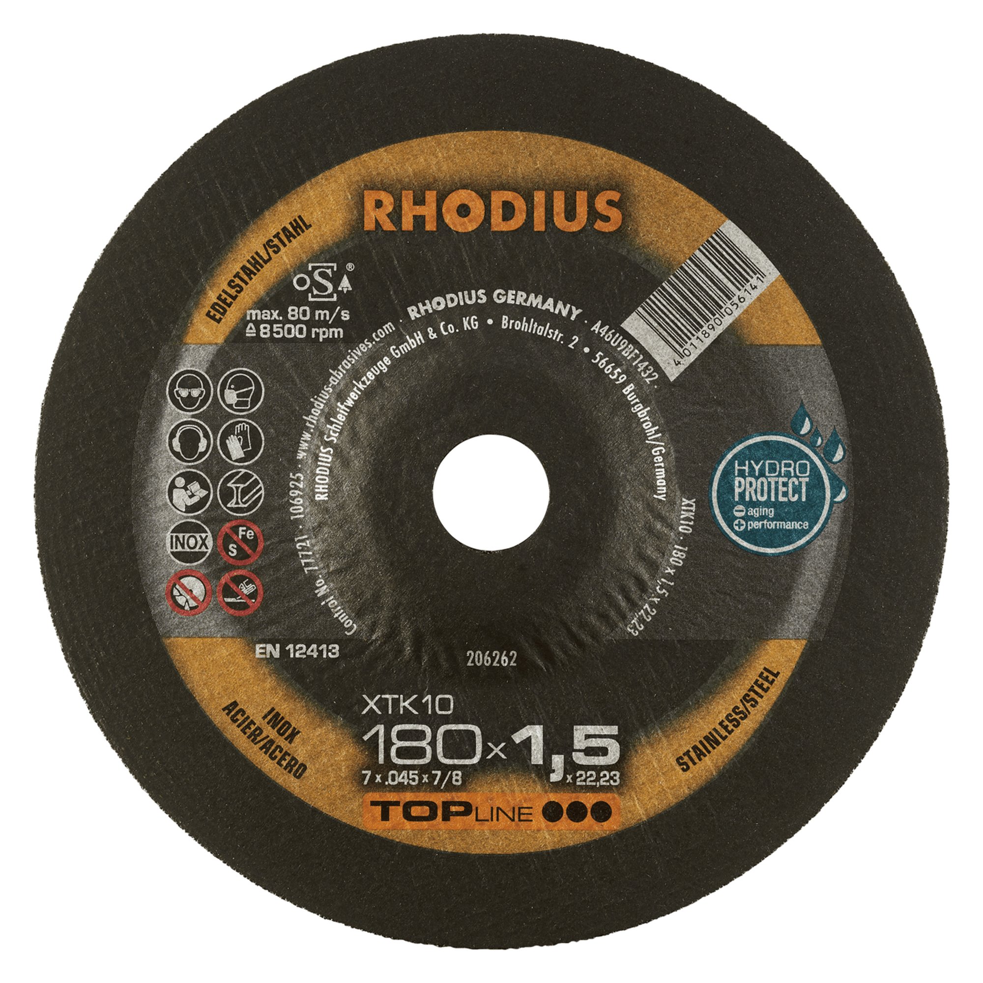 RHODIUS disque de découpe extra fin XTK10 Ø 180 mm