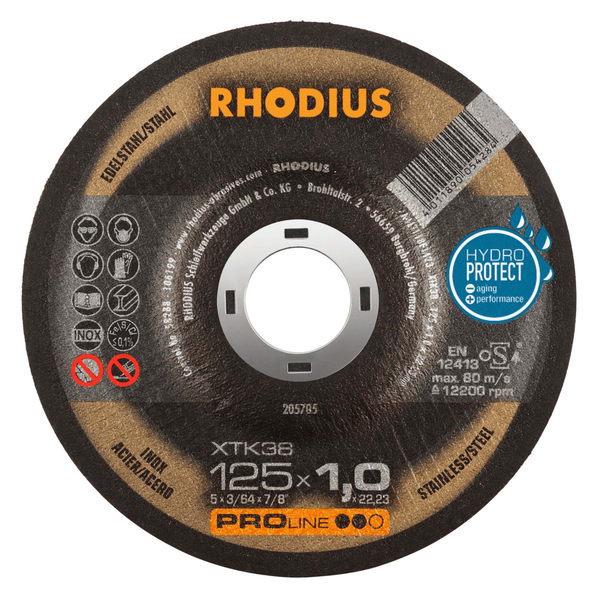 Disque de séparation extra-fin RHODIUS XTK38 Ø 125 mm