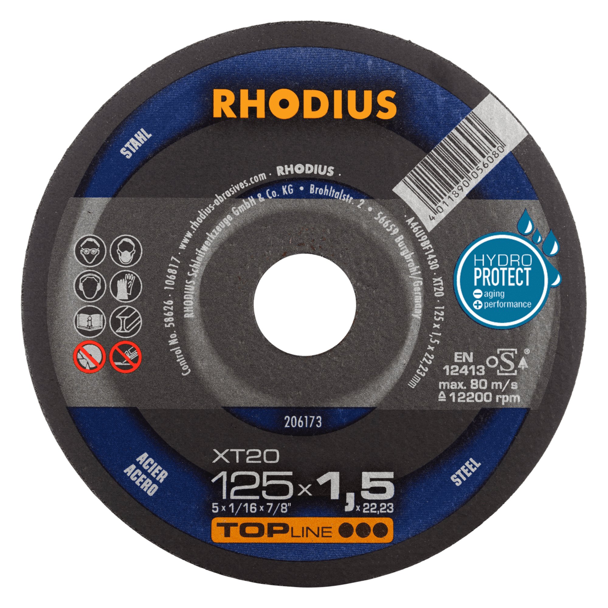RHODIUS Disque de découpe extra fin XT20 Ø 125 mm