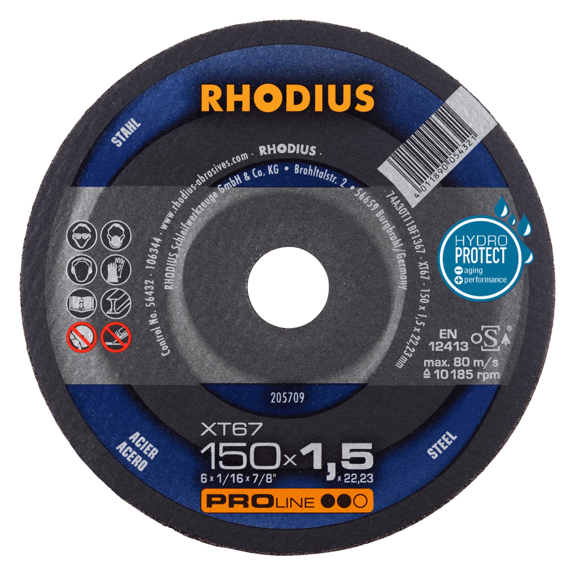RHODIUS disque de découpe extra fin XT67 Ø 150 mm