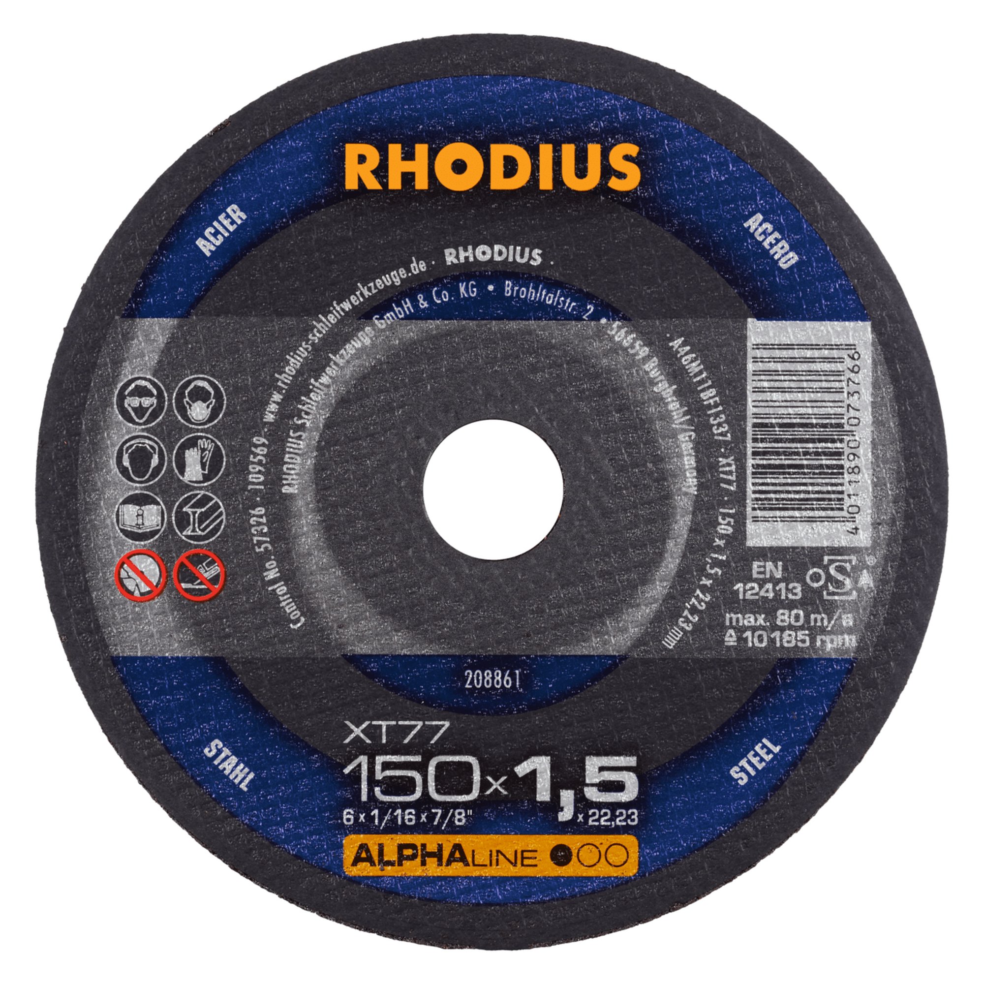 RHODIUS disque de séparation extra fin XT77 Ø 150 mm