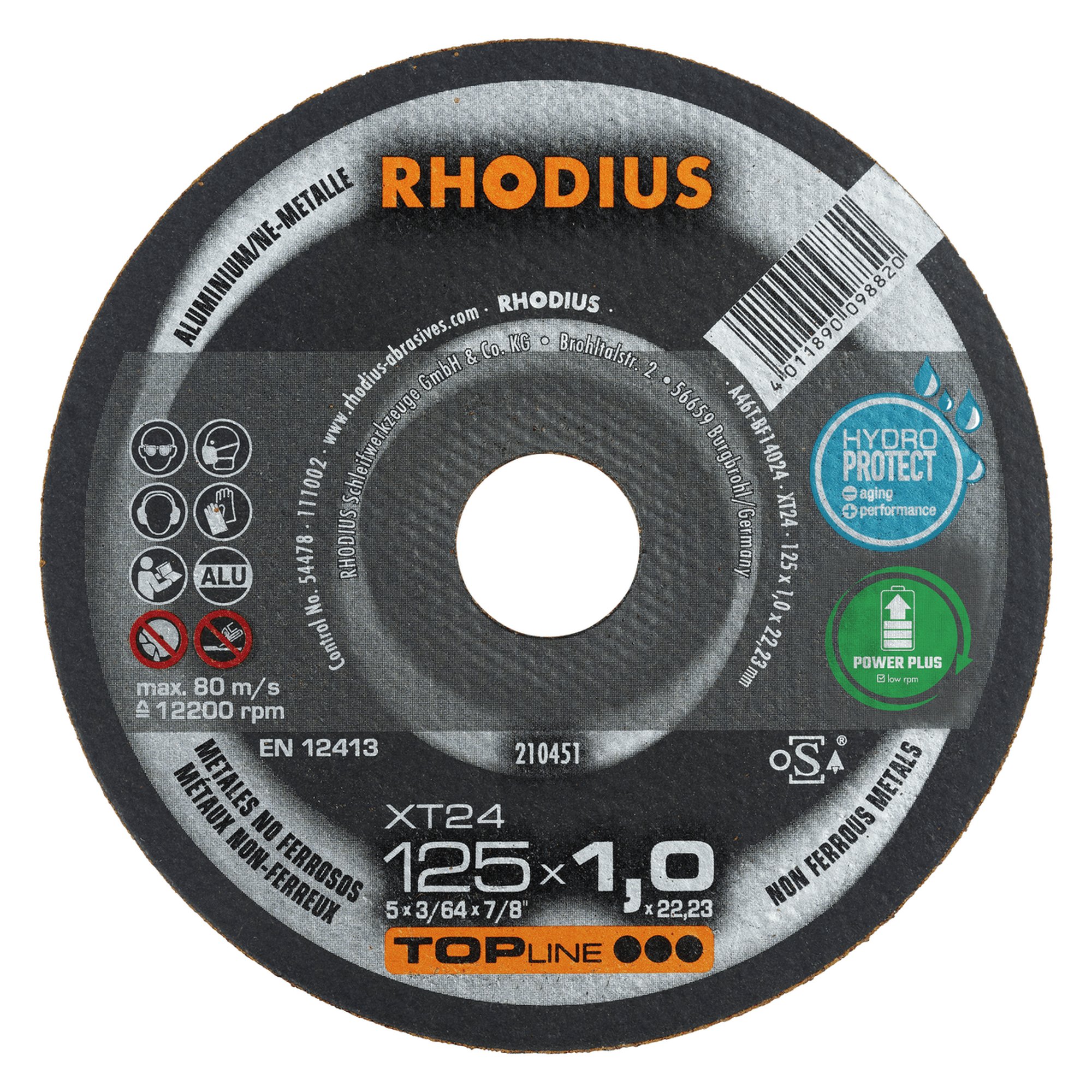 Disque de découpe extra fin RHODIUS XT24 Ø 125 mm