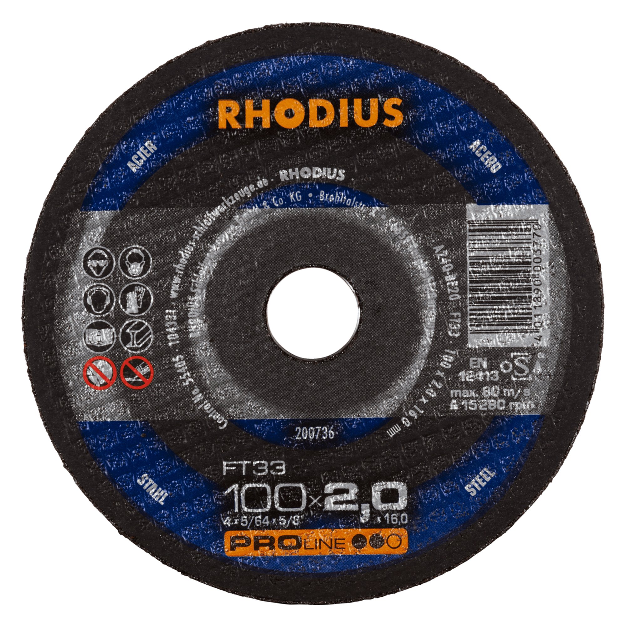 RHODIUS disque de séparation à main FT33 Ø 100 mm