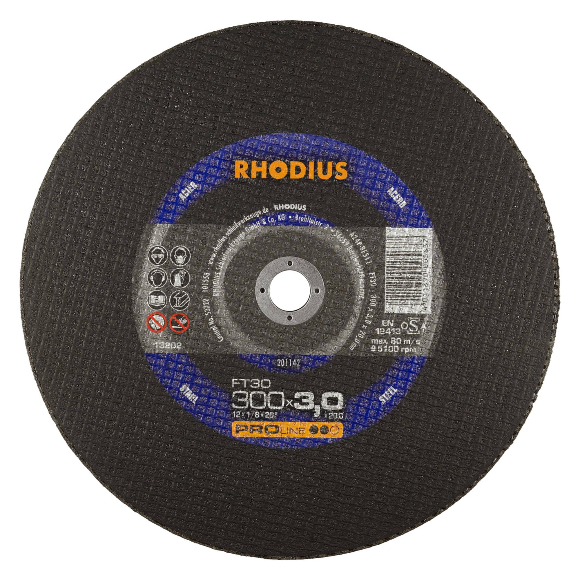RHODIUS Disque de découpe à main FT30 Ø 300 mm