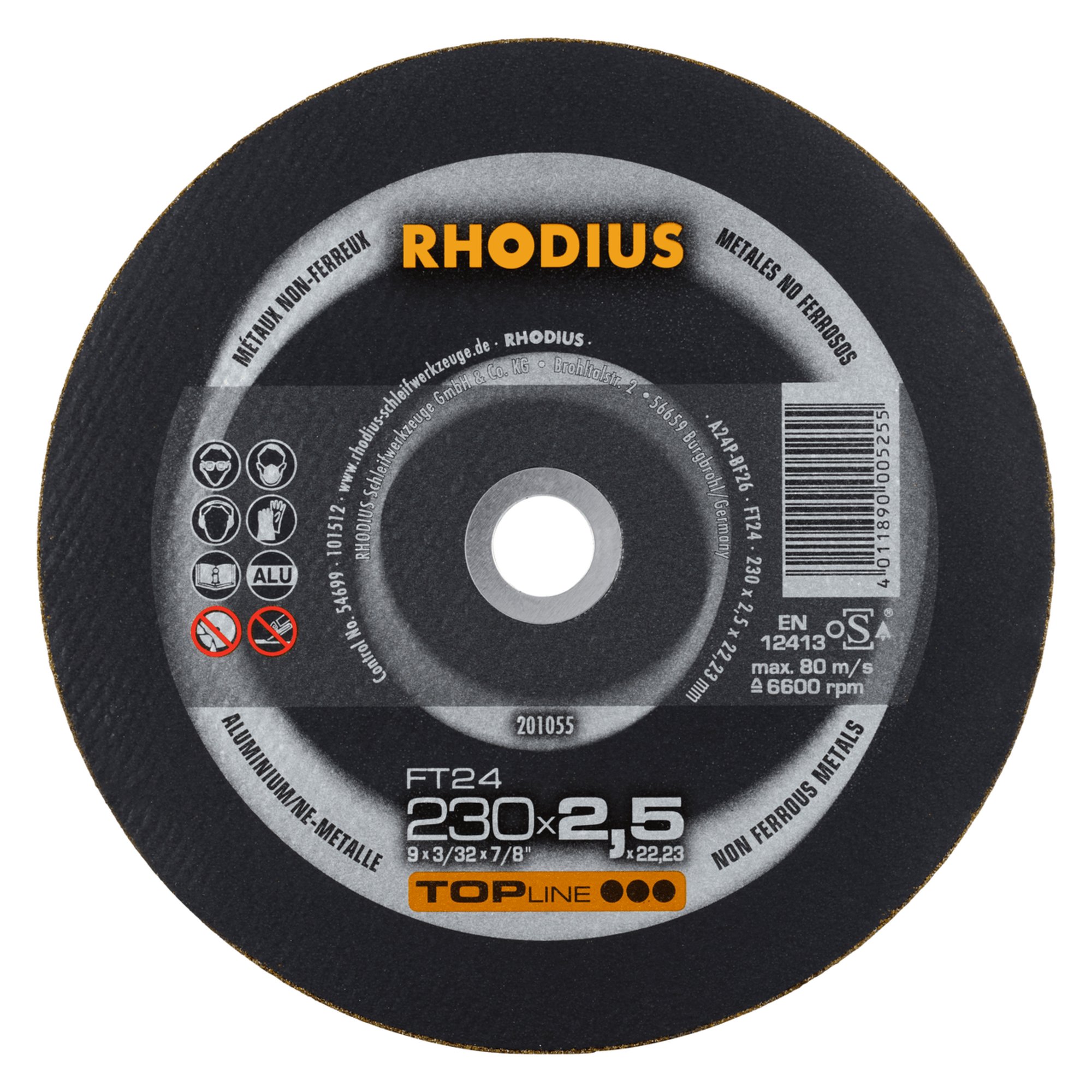 RHODIUS Disque de découpe à main libre FT24 Ø 230 mm