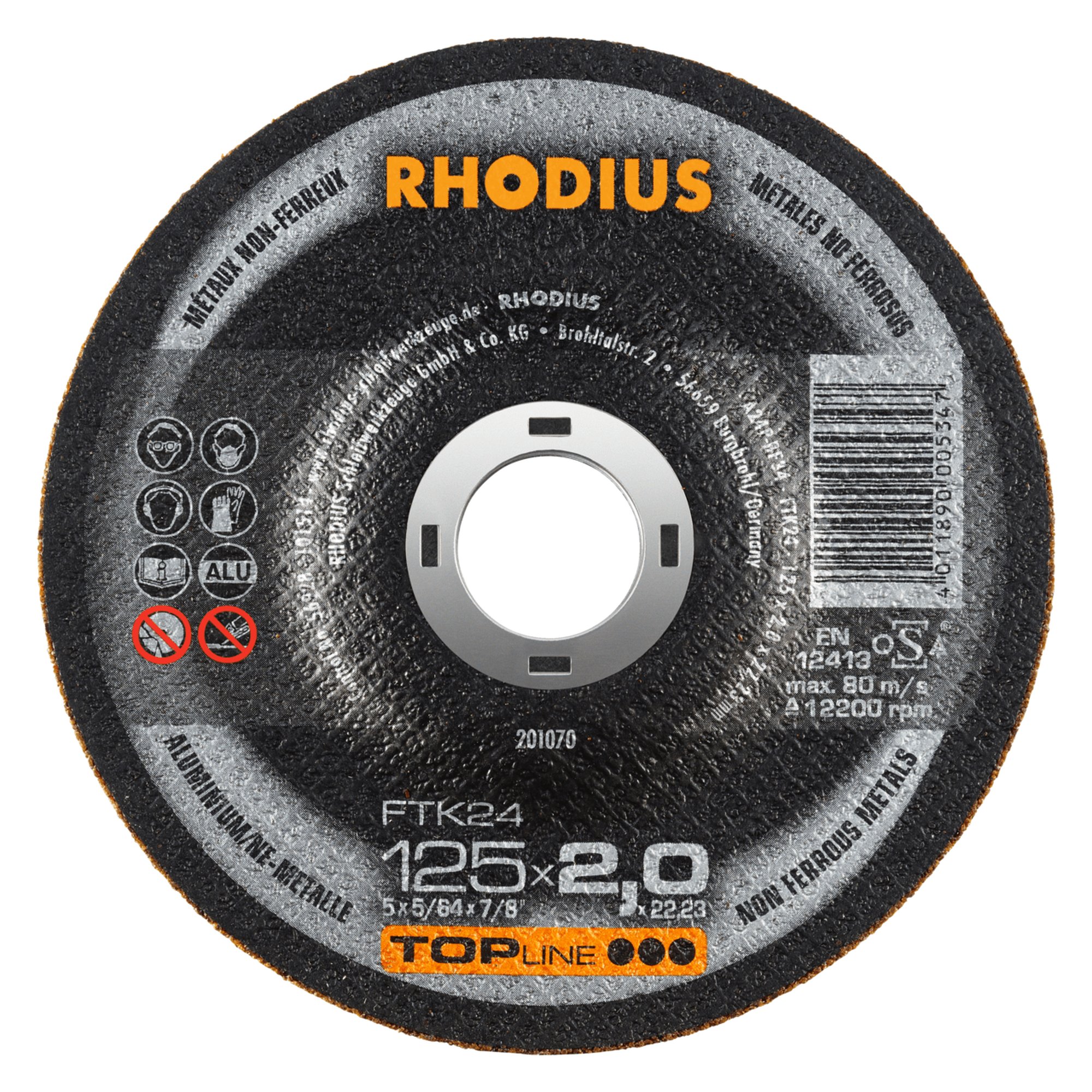 RHODIUS disque de découpe à main FTK24 Ø 125 mm