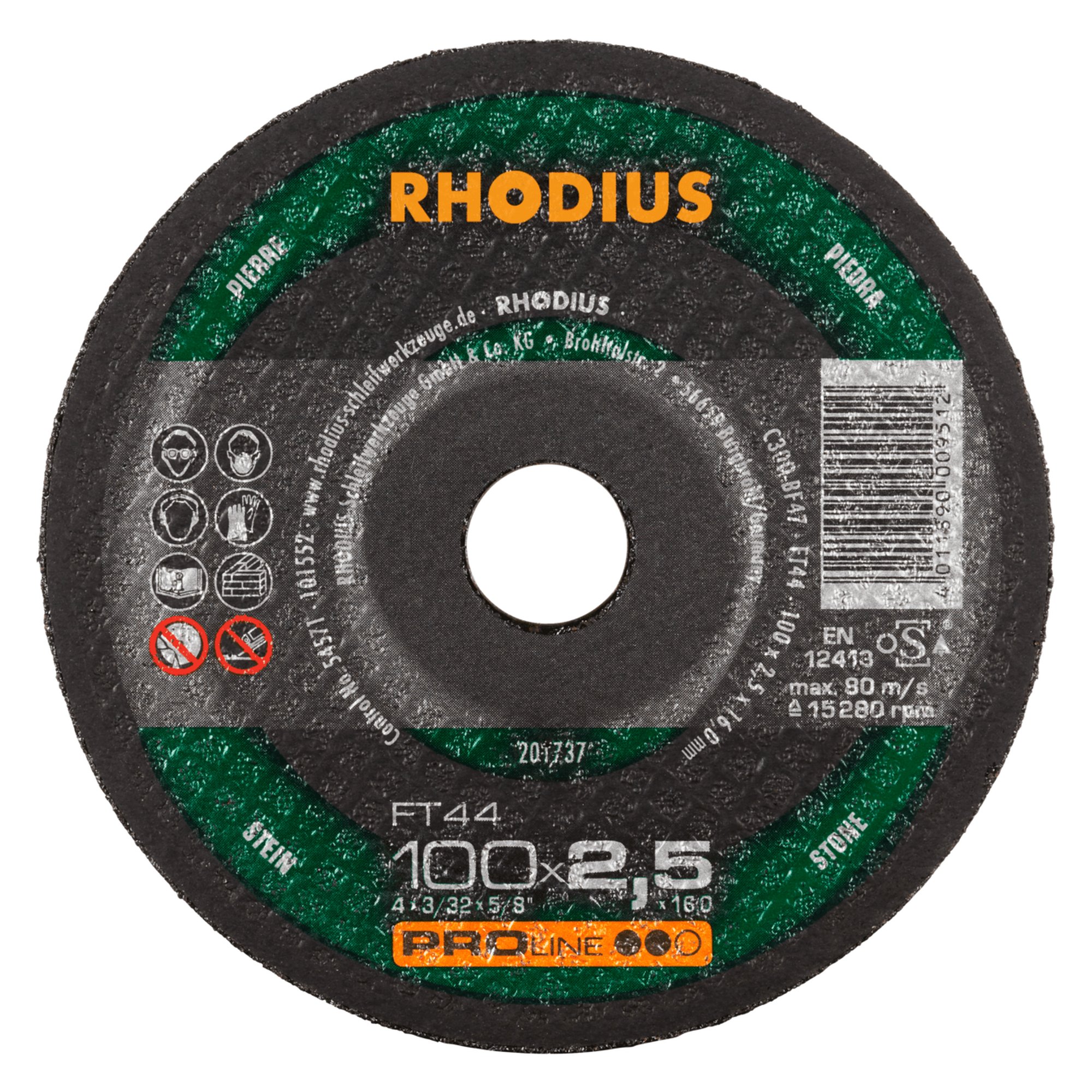 Disque de découpe à main RHODIUS FT44 Ø 100 mm