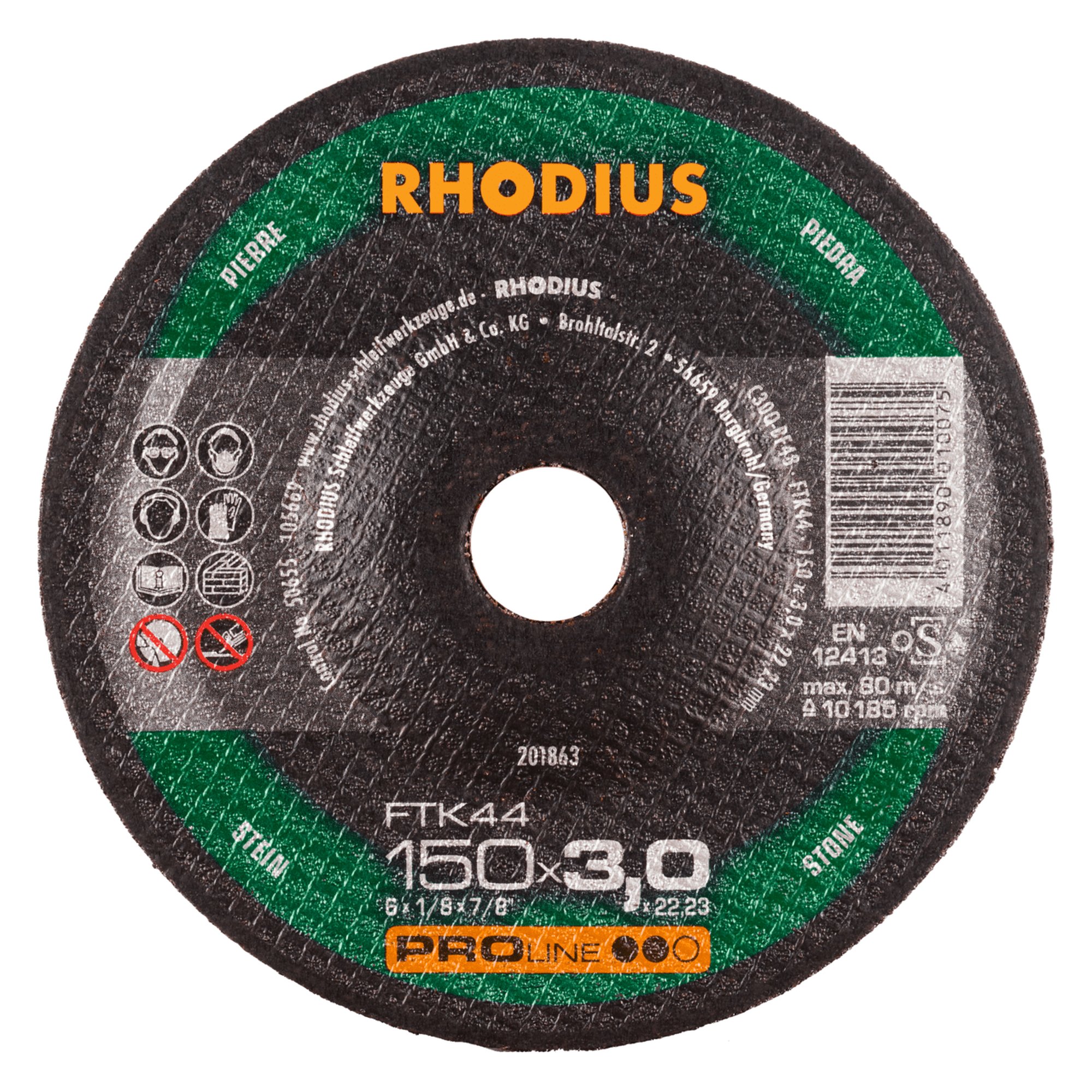 RHODIUS disque de séparation à main FTK44 Ø 150 mm
