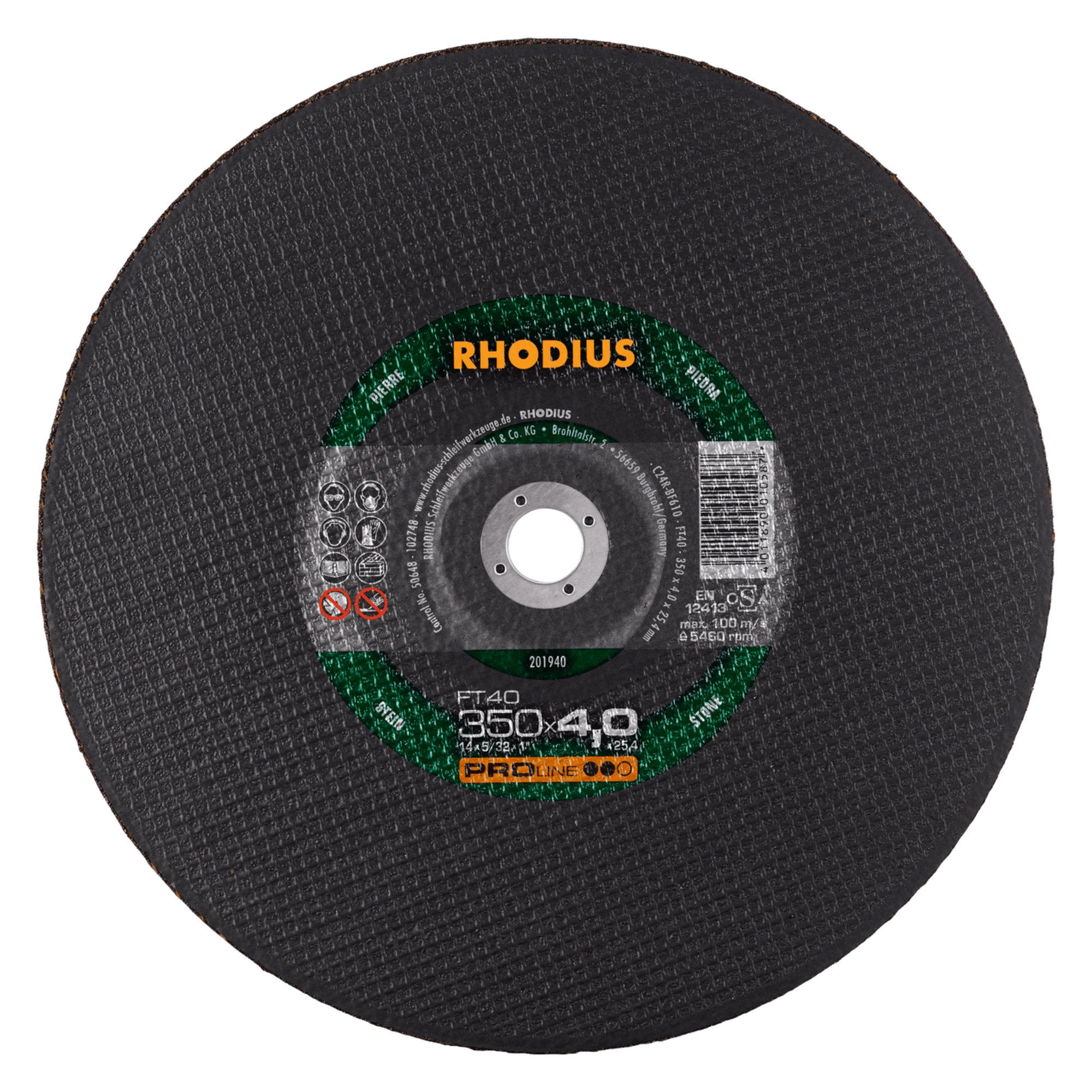 Disque de découpe à main RHODIUS FT40 Ø 350 mm