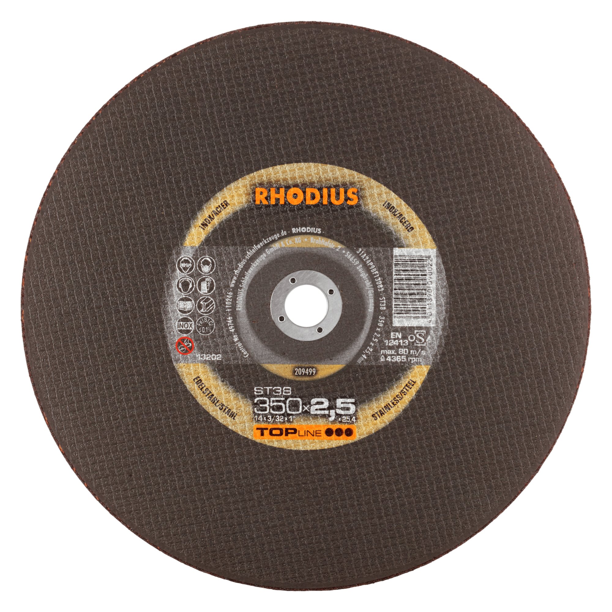 RHODIUS Disque de découpe stationnaire ST38 Ø 350 mm