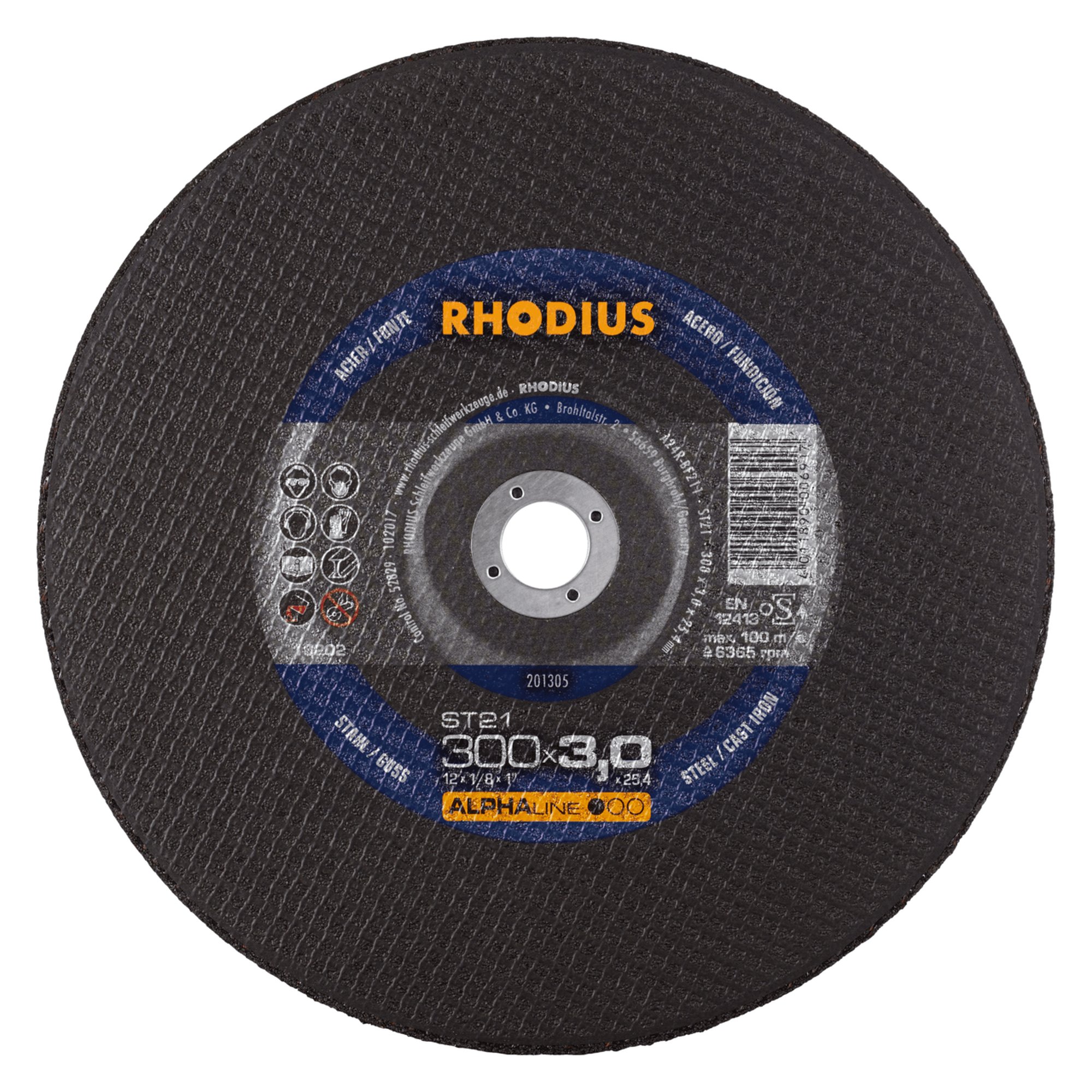 Disque à tronçonner stationnaire RHODIUS ST21 Ø 300 mm