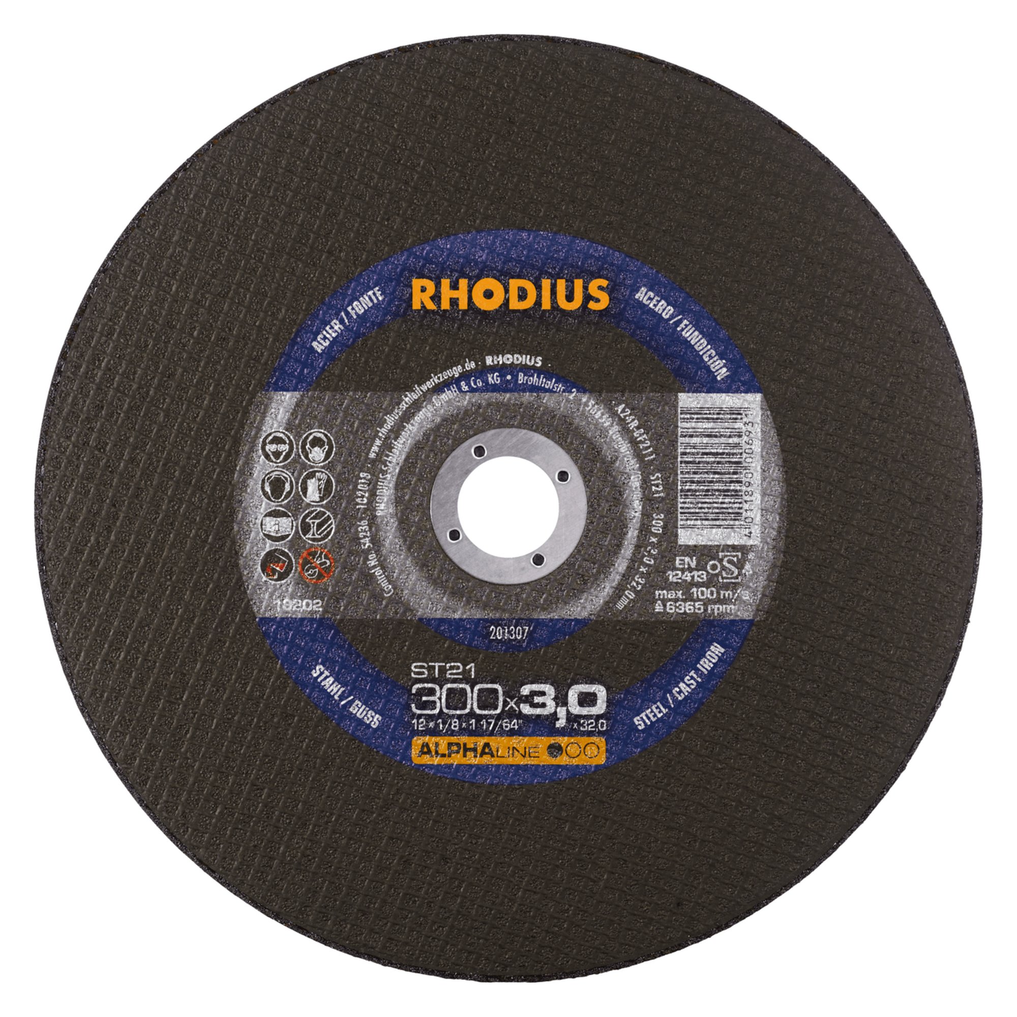 Disque à tronçonner stationnaire RHODIUS ST21 Ø 300 mm