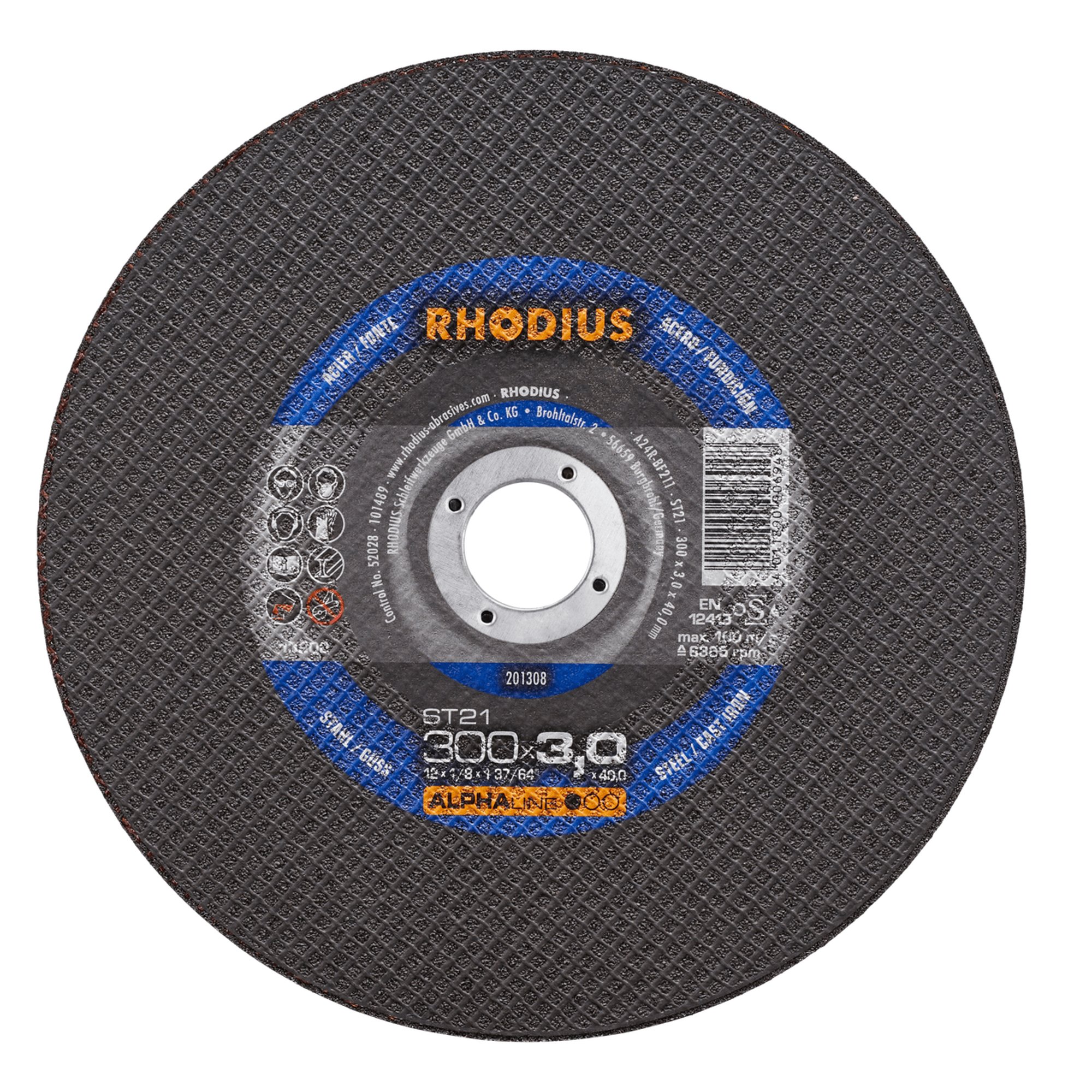 Disque à tronçonner stationnaire RHODIUS ST21 Ø 300 mm
