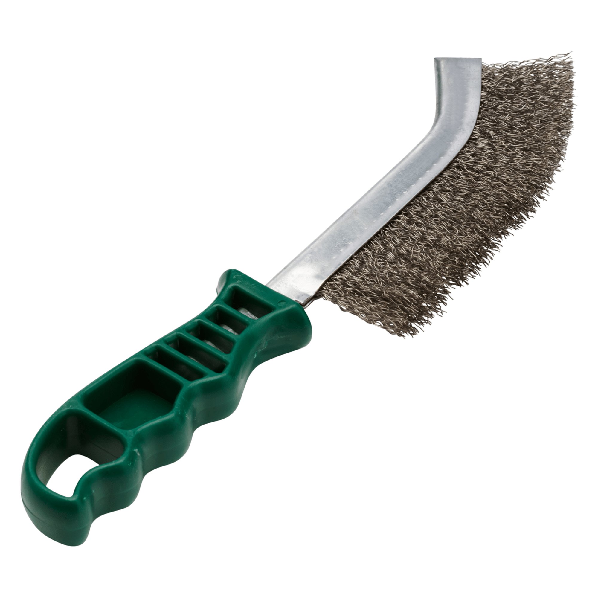 RHODIUS Brosse en acier Brosse métallique Brosse à main - Couleur verte: fil en acier inoxydable UHBW