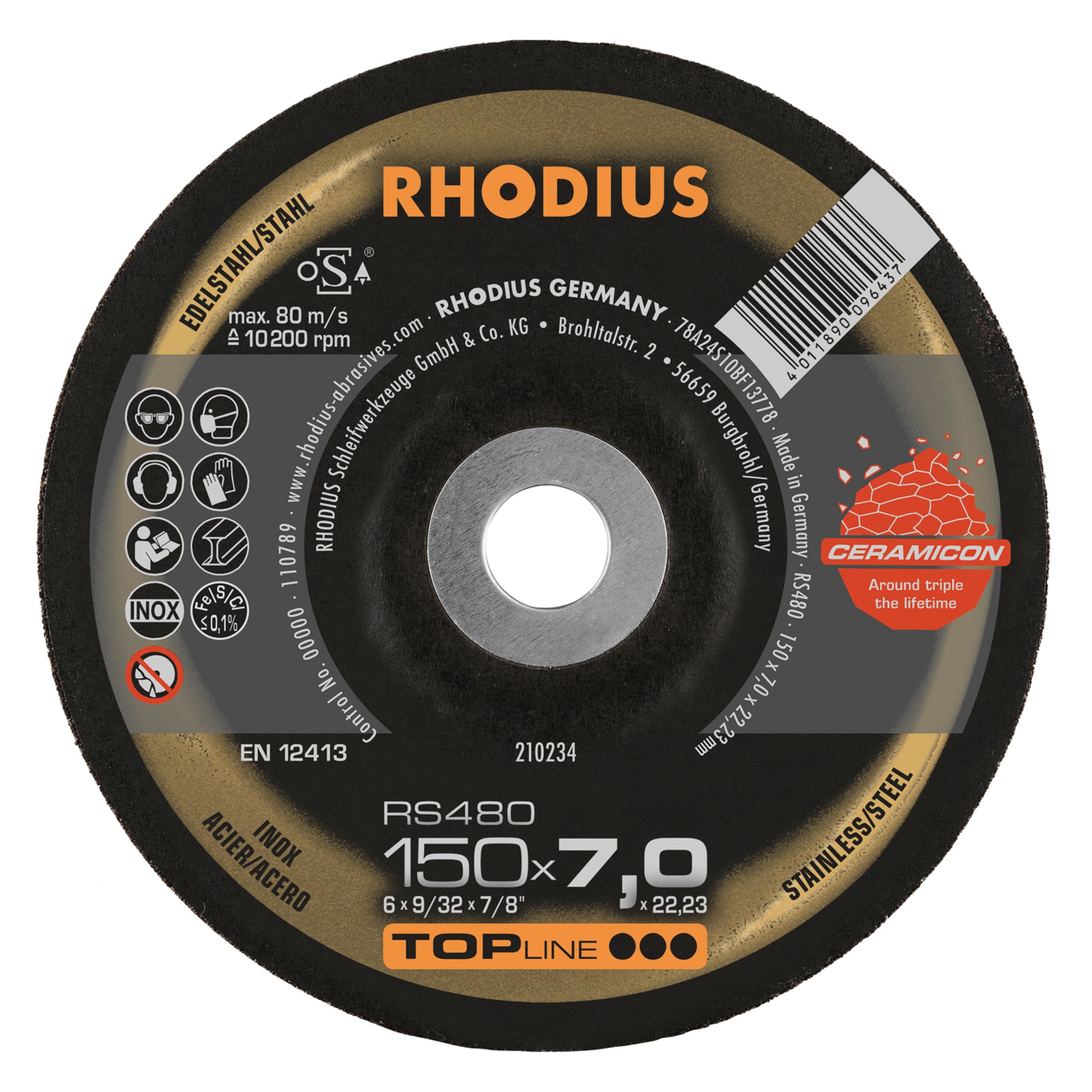 Disque à ébavurer RHODIUS RS480 Ø 150 mm