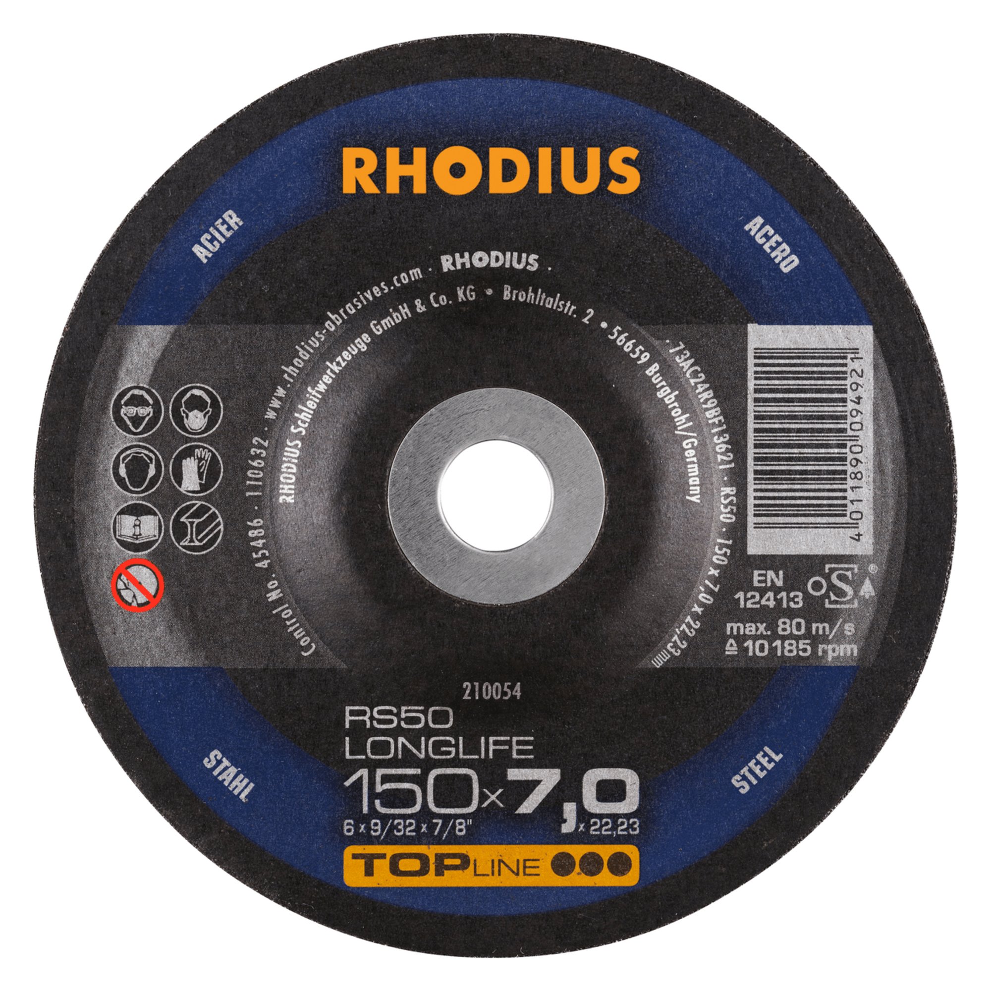 Disque à ébavurer RHODIUS RS50 LONGLIFE Ø 150 mm