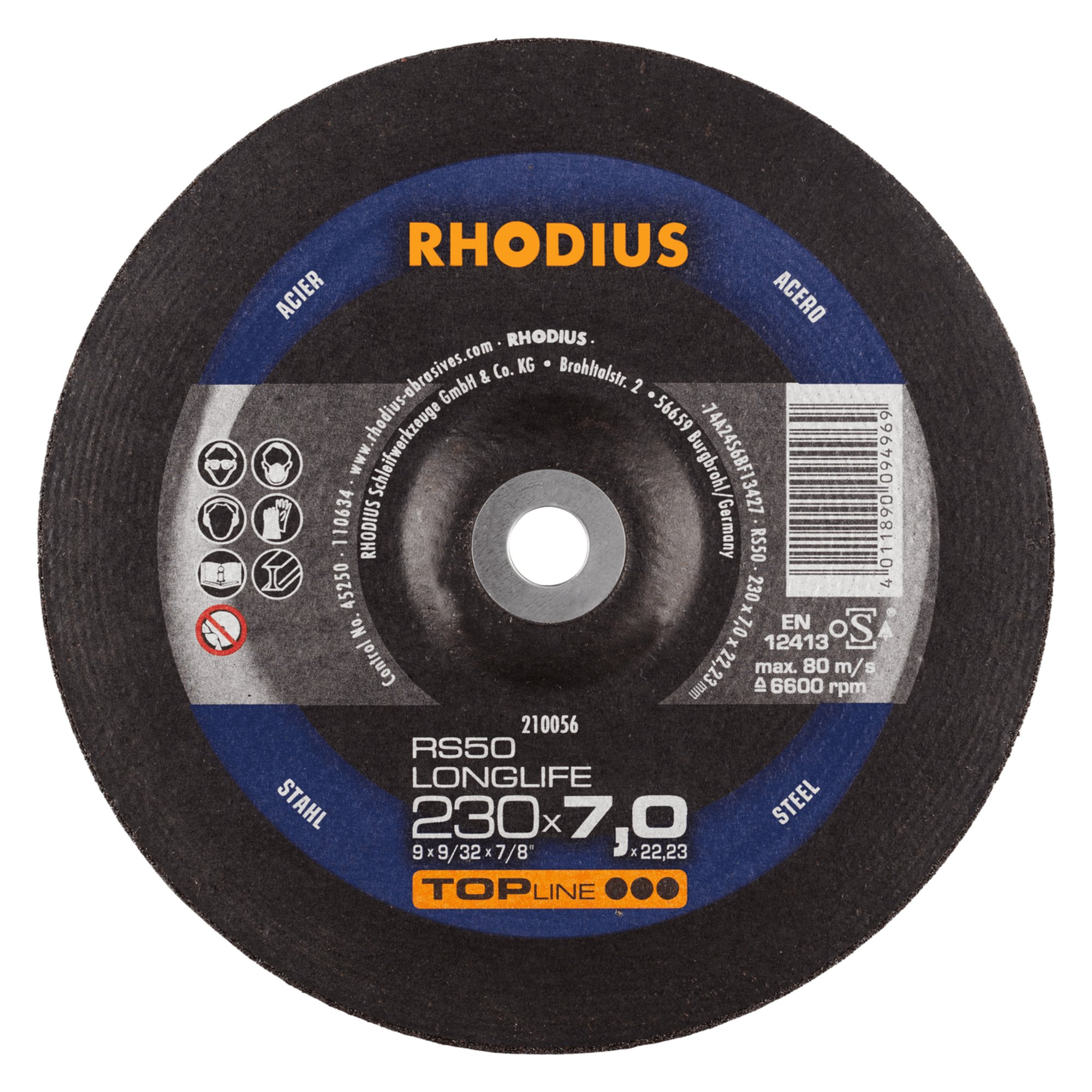 Disque à ébavurer RHODIUS RS50 LONGLIFE Ø 230 mm