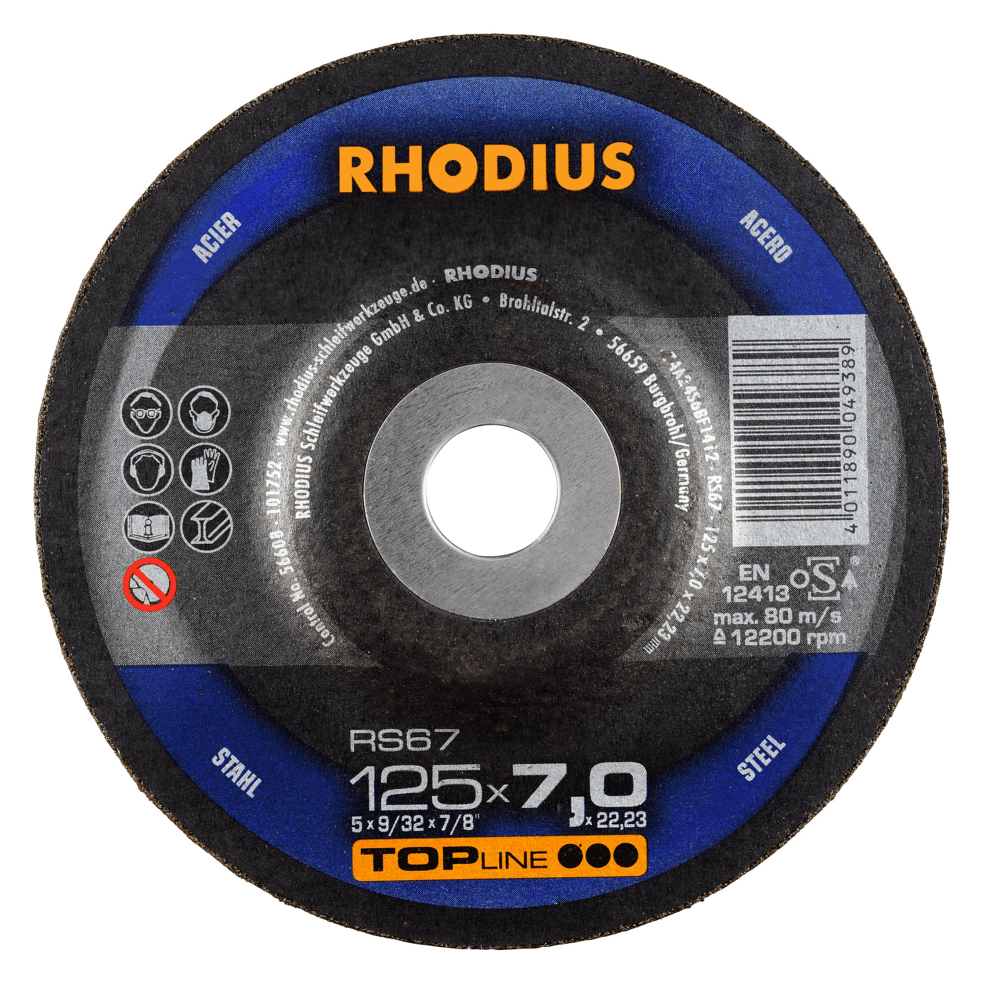 RHODIUS disque à ébarber RS67 Ø 125 mm