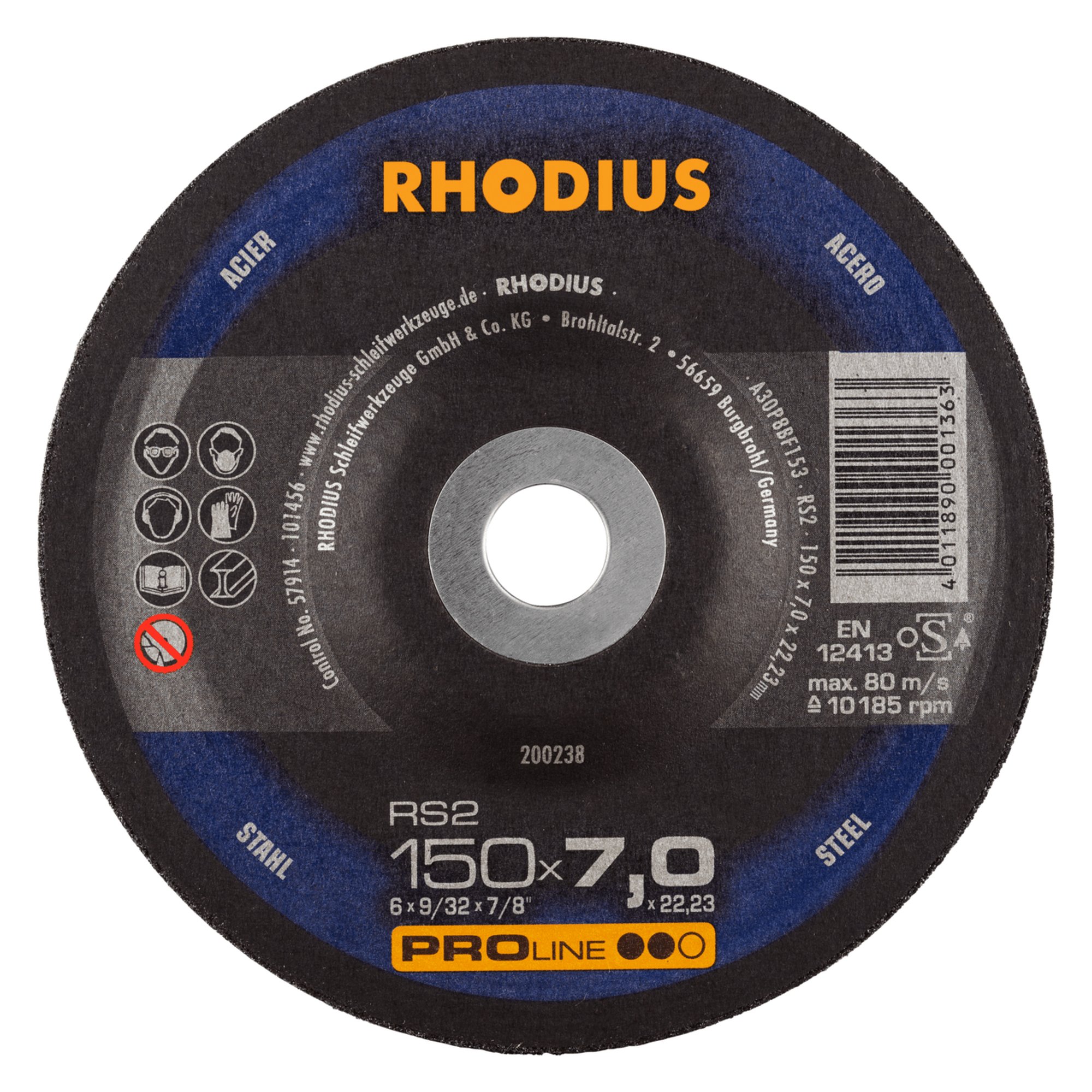 RHODIUS disque de meulage RS2 Ø 150 mm