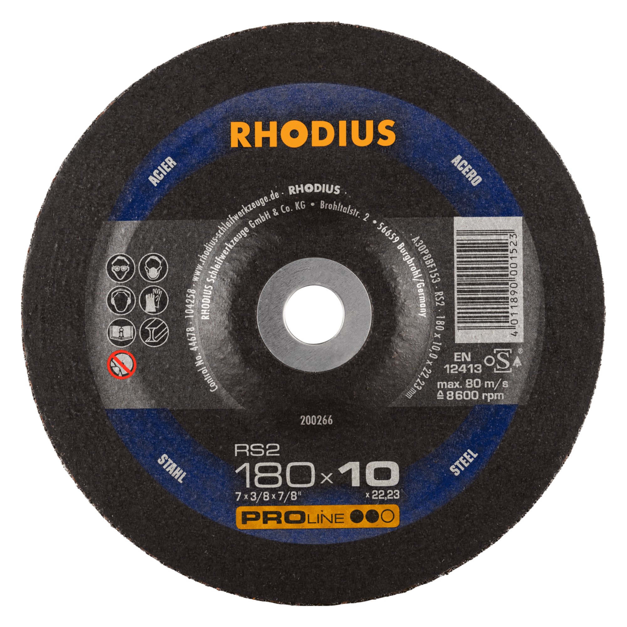 Disque à meuler RHODIUS RS2 Ø 180 mm