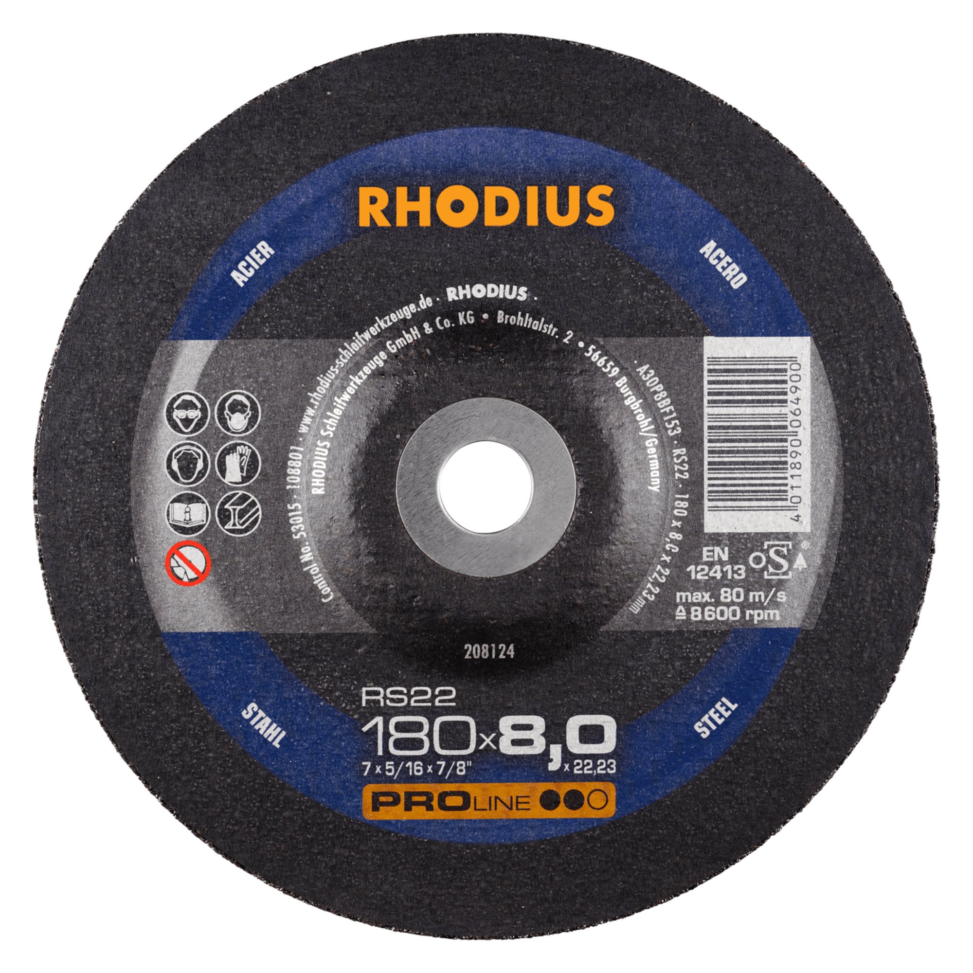 Disque à ébavurer RHODIUS RS22 Ø 180 mm