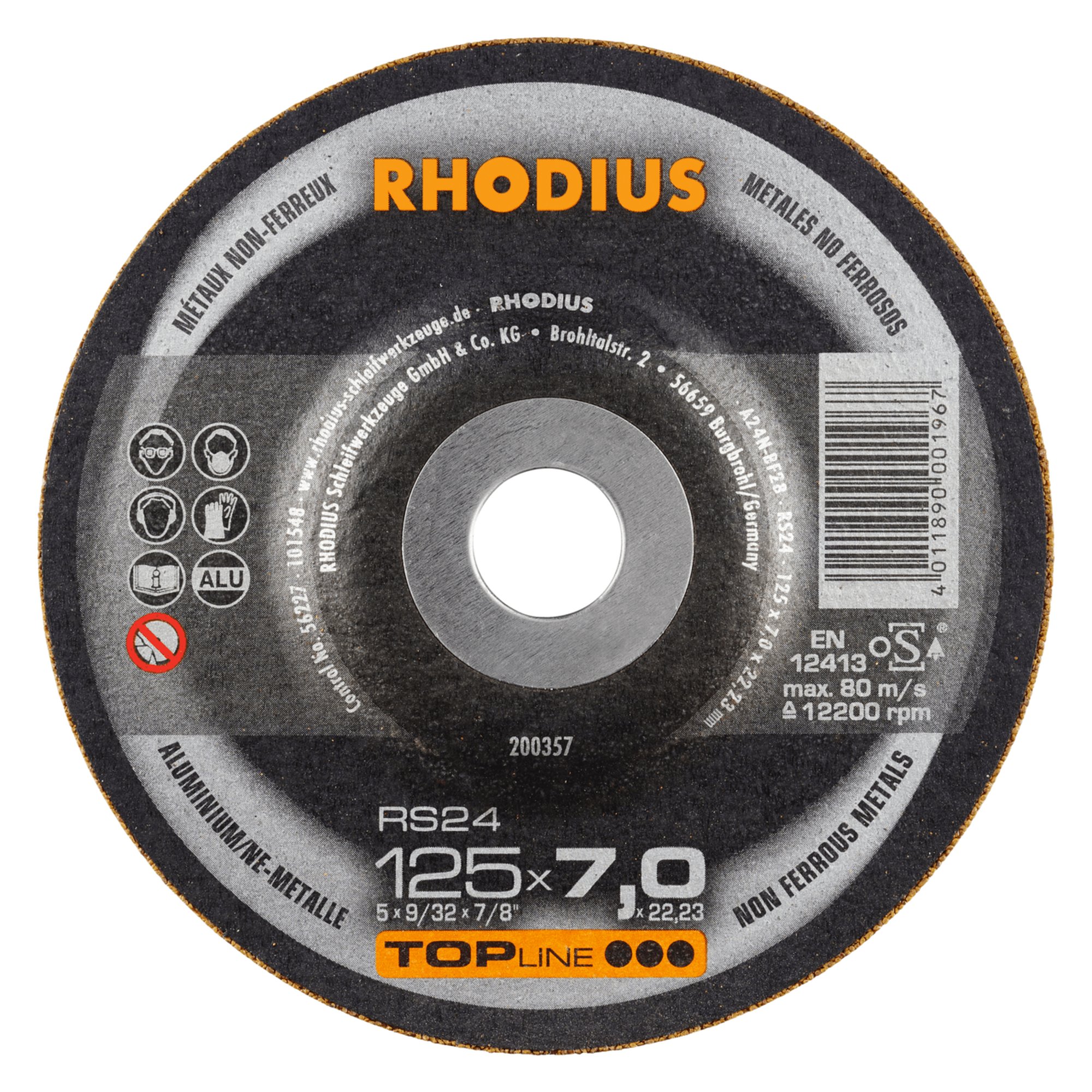 Disque à meuler RHODIUS RS24 Ø 125 mm