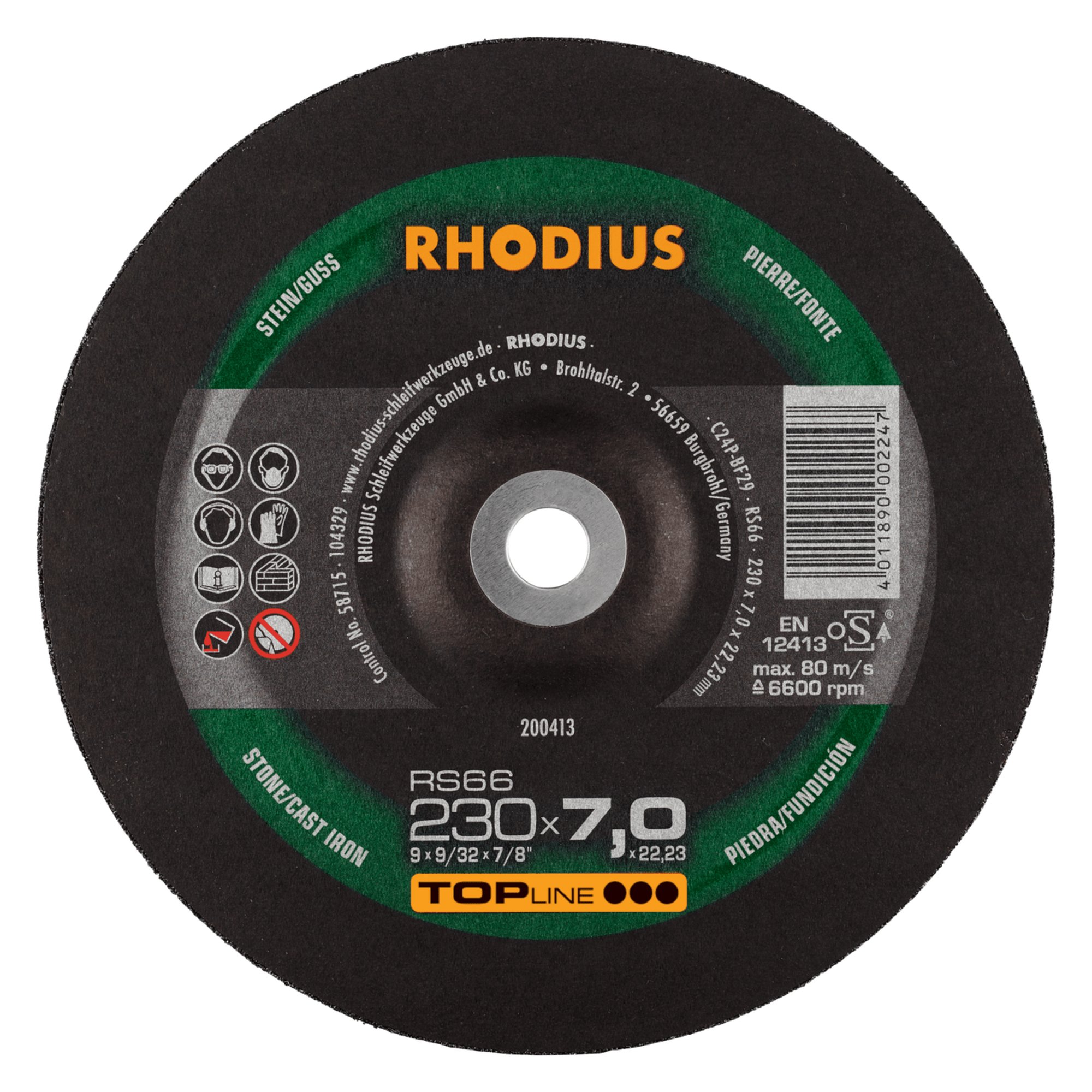 RHODIUS disque à ébavurer RS66 Ø 230 mm