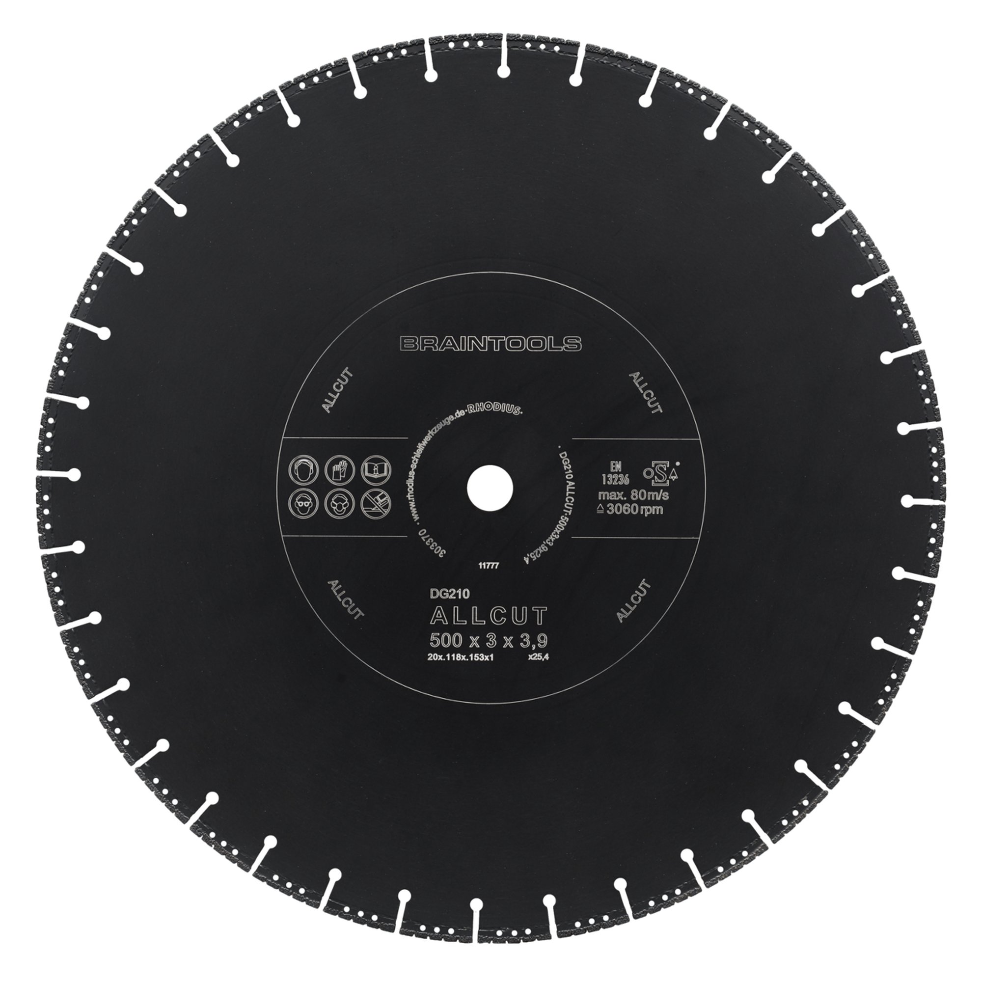 Disque de découpe diamant RHODIUS DG210 ALLCUT Ø 500 mm