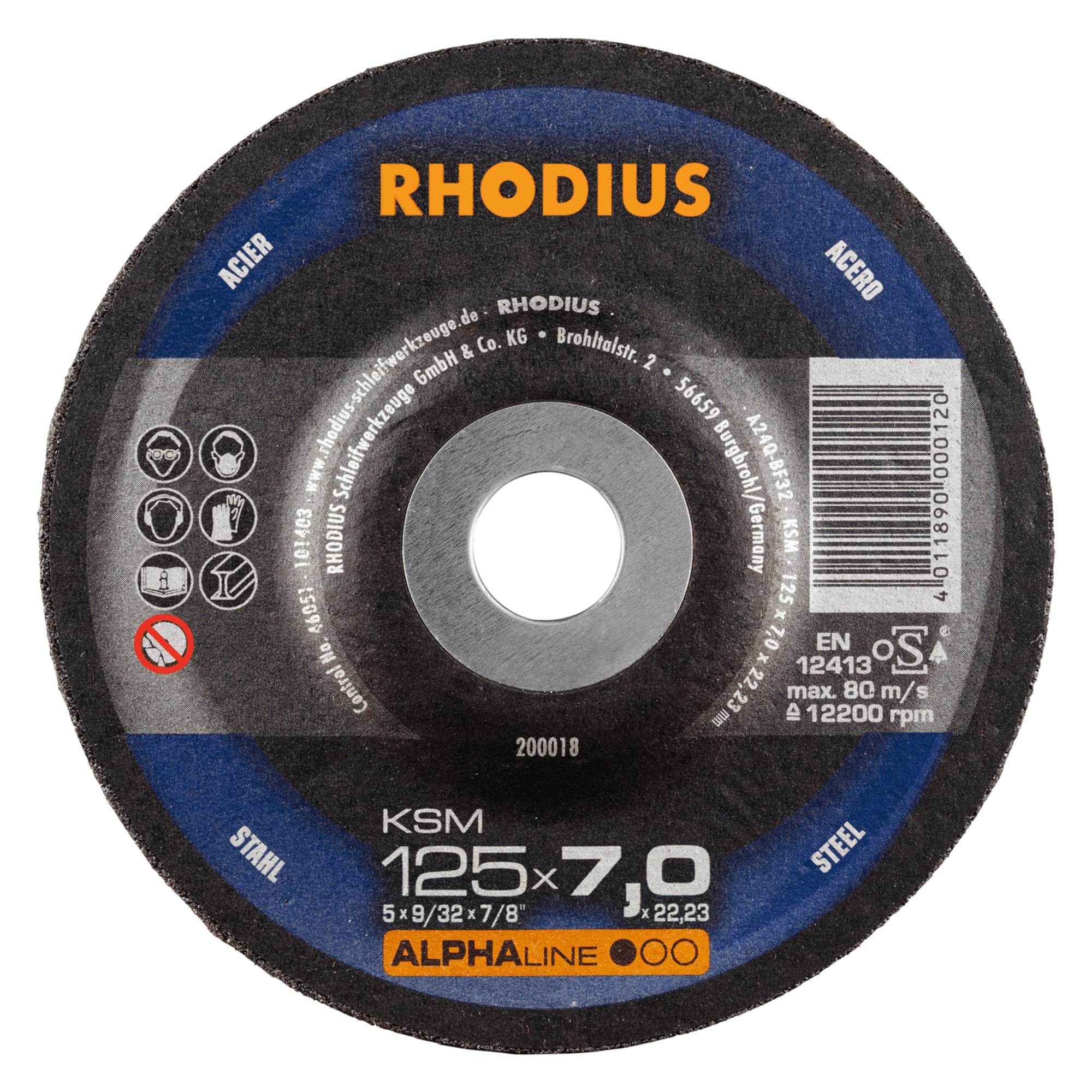 RHODIUS disque à meuler KSM Ø 125 mm