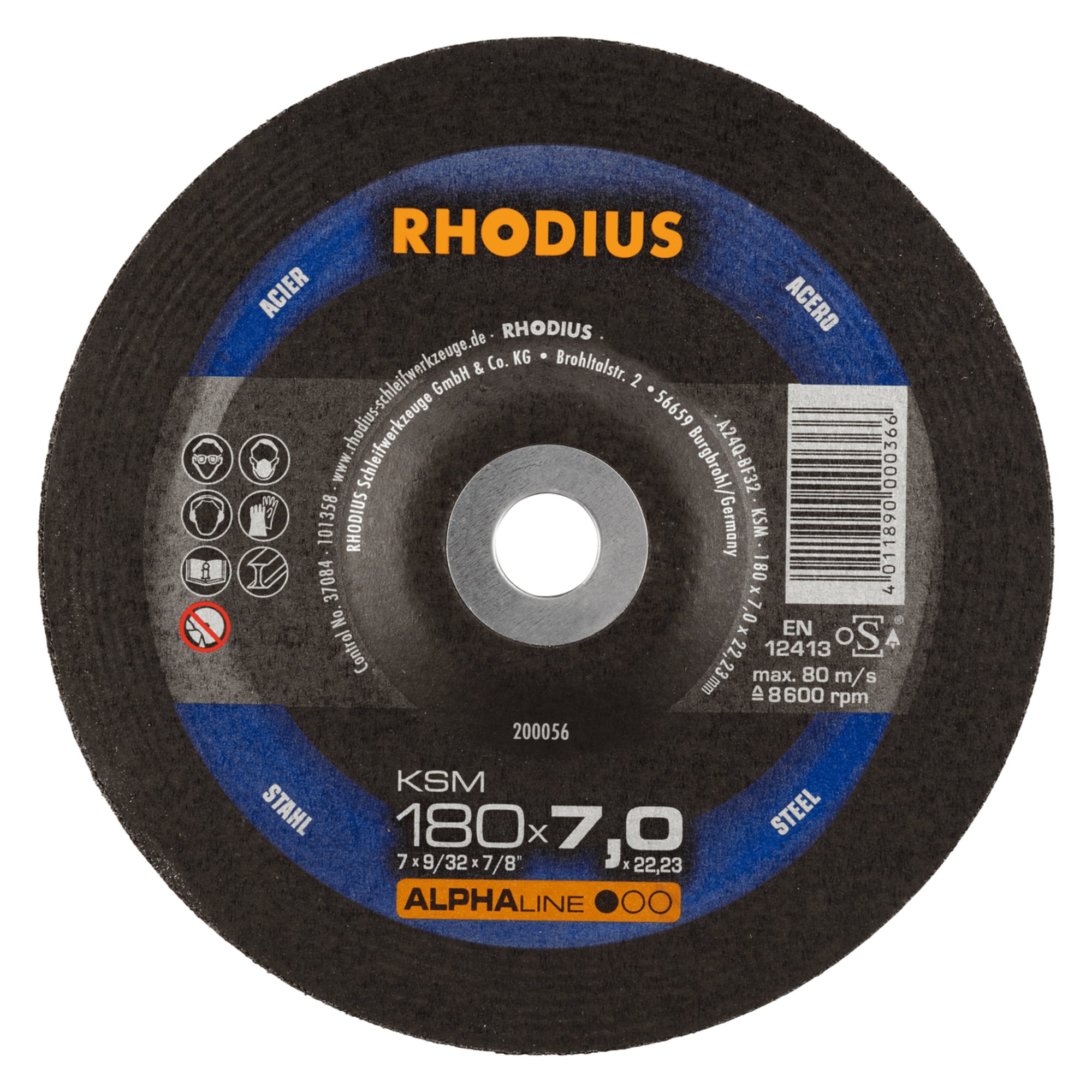 Disque à meuler RHODIUS KSM Ø 180 mm