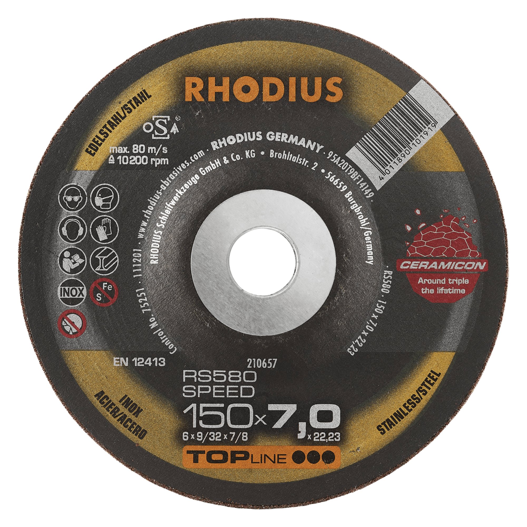 Disque à ébarber RHODIUS RS580 EXTENDED Ø 150 mm