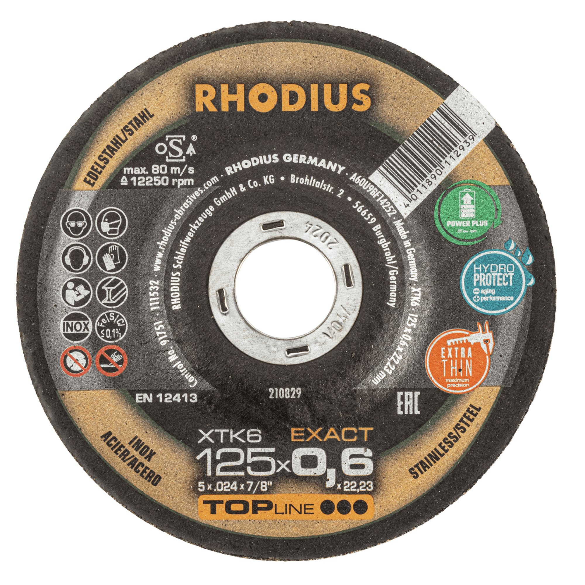 Disque de séparation extra-fin RHODIUS XTK6 EXACT BOX Ø 125 mm