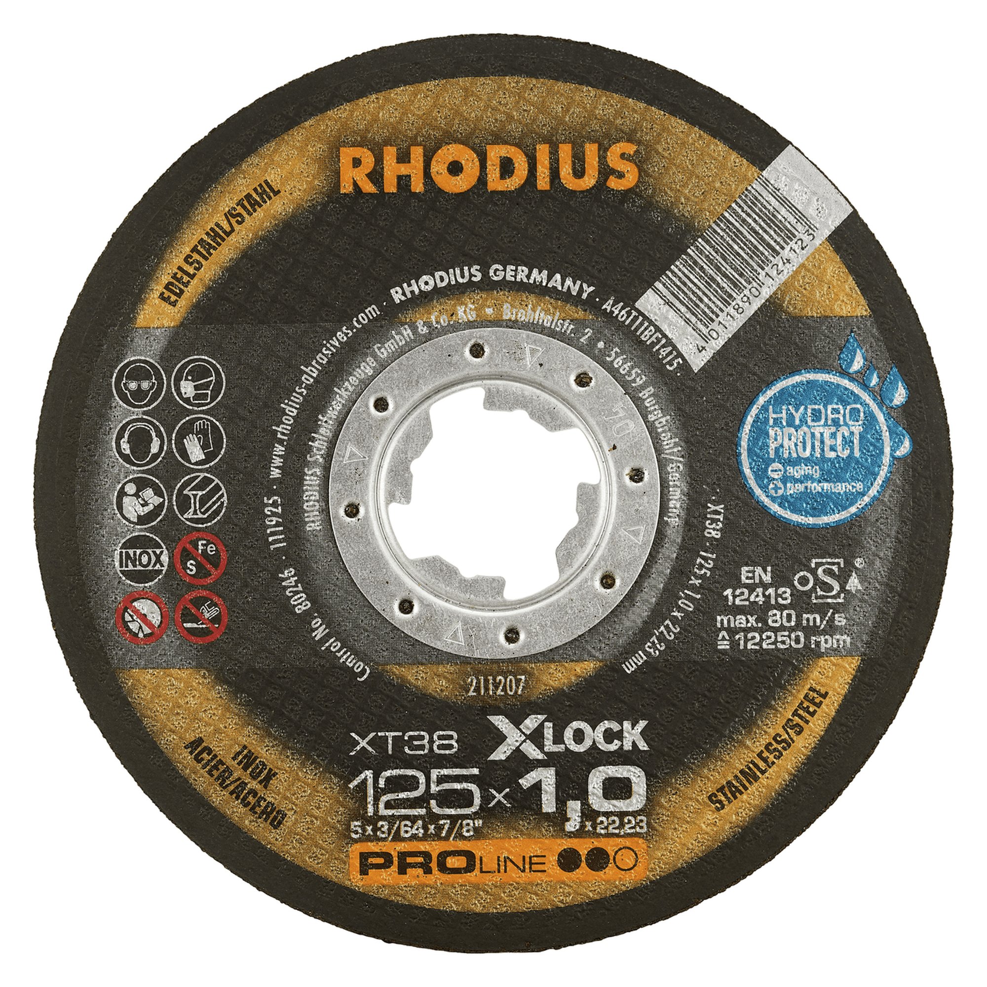 RHODIUS disque de séparation extra-fin XT38 X-LOCK Ø 125 mm