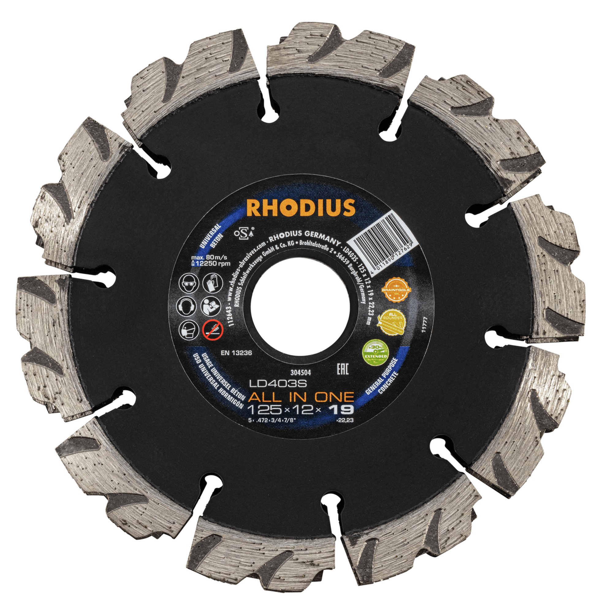Fraise diamantée RHODIUS LD403S ALL IN ONE Ø 125 mm