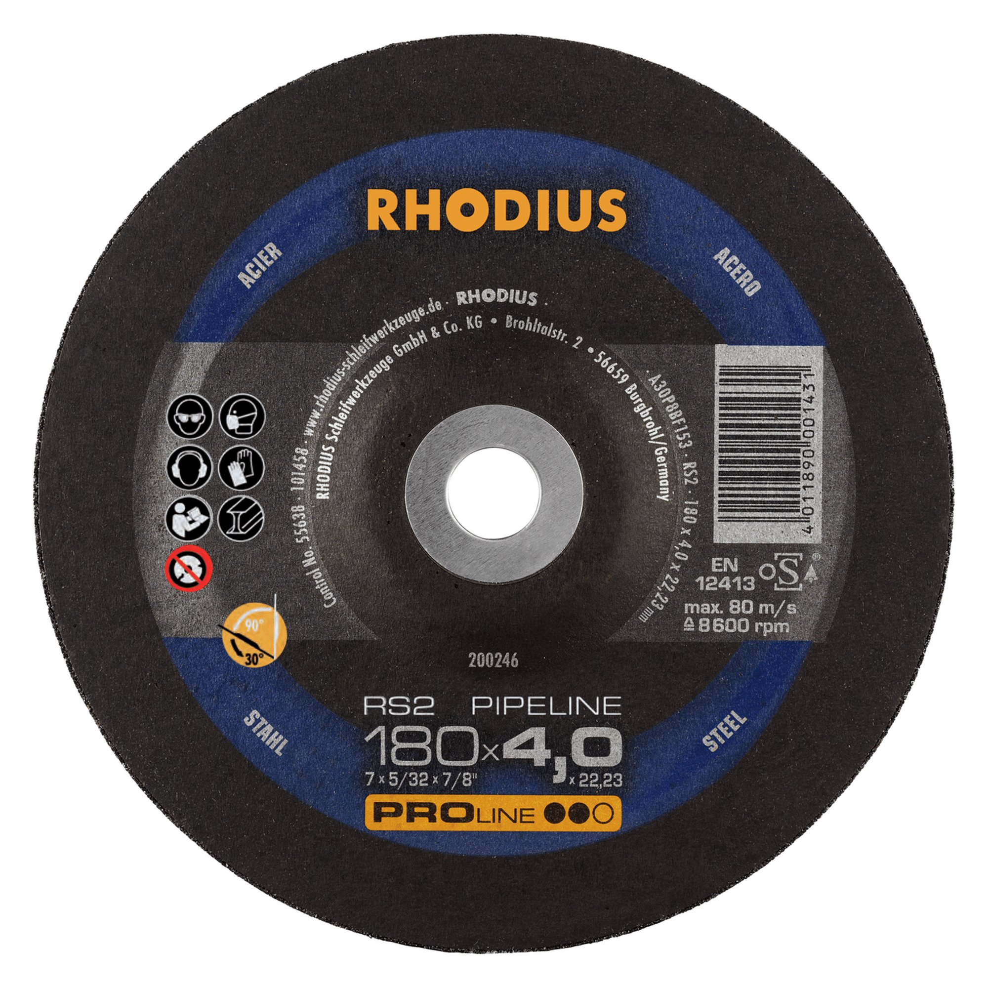 Disque à ébavurer RHODIUS RS2 PIPELINE Ø 8 mm