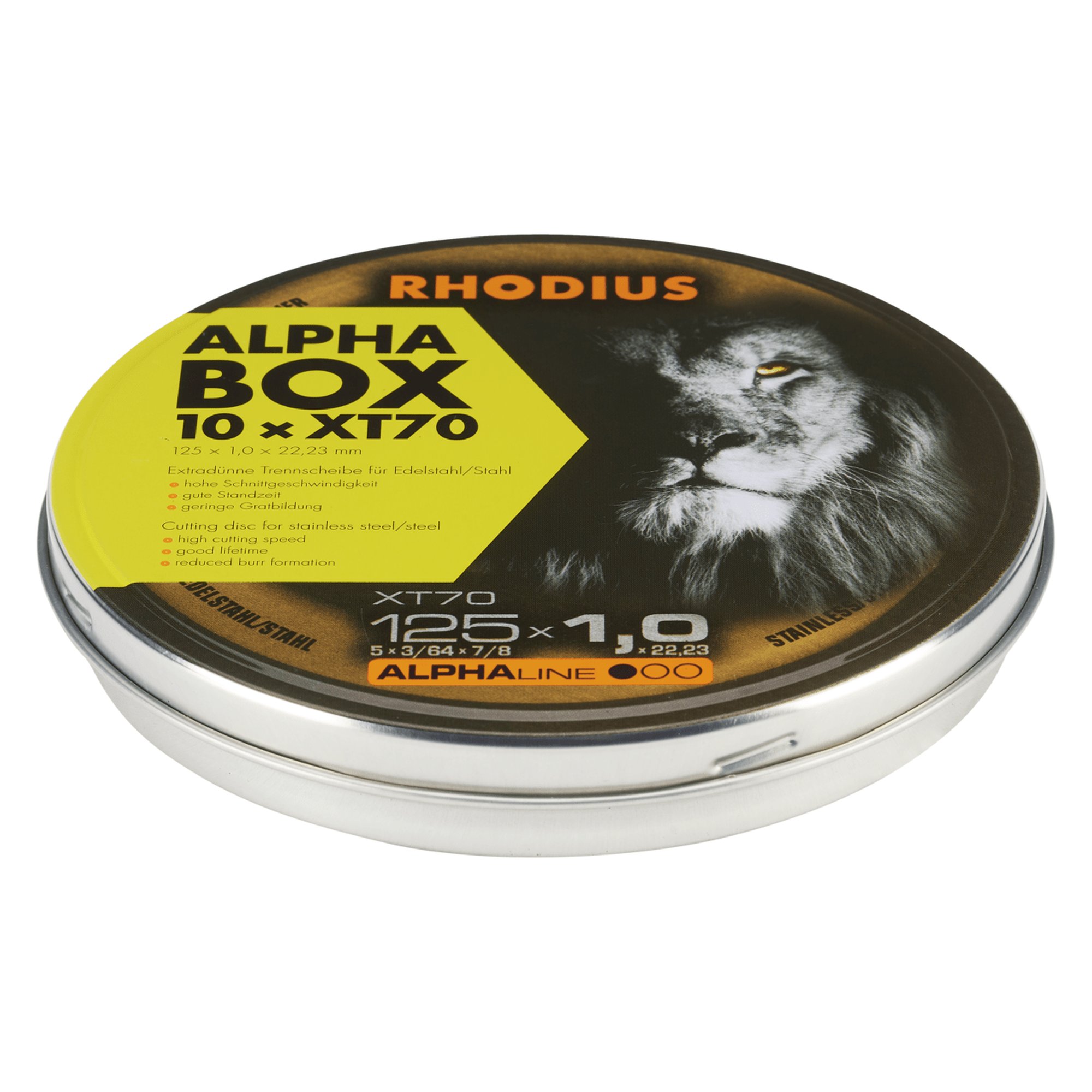 RHODIUS Disque de découpe extra fin XT70 BOX Ø 125 mm