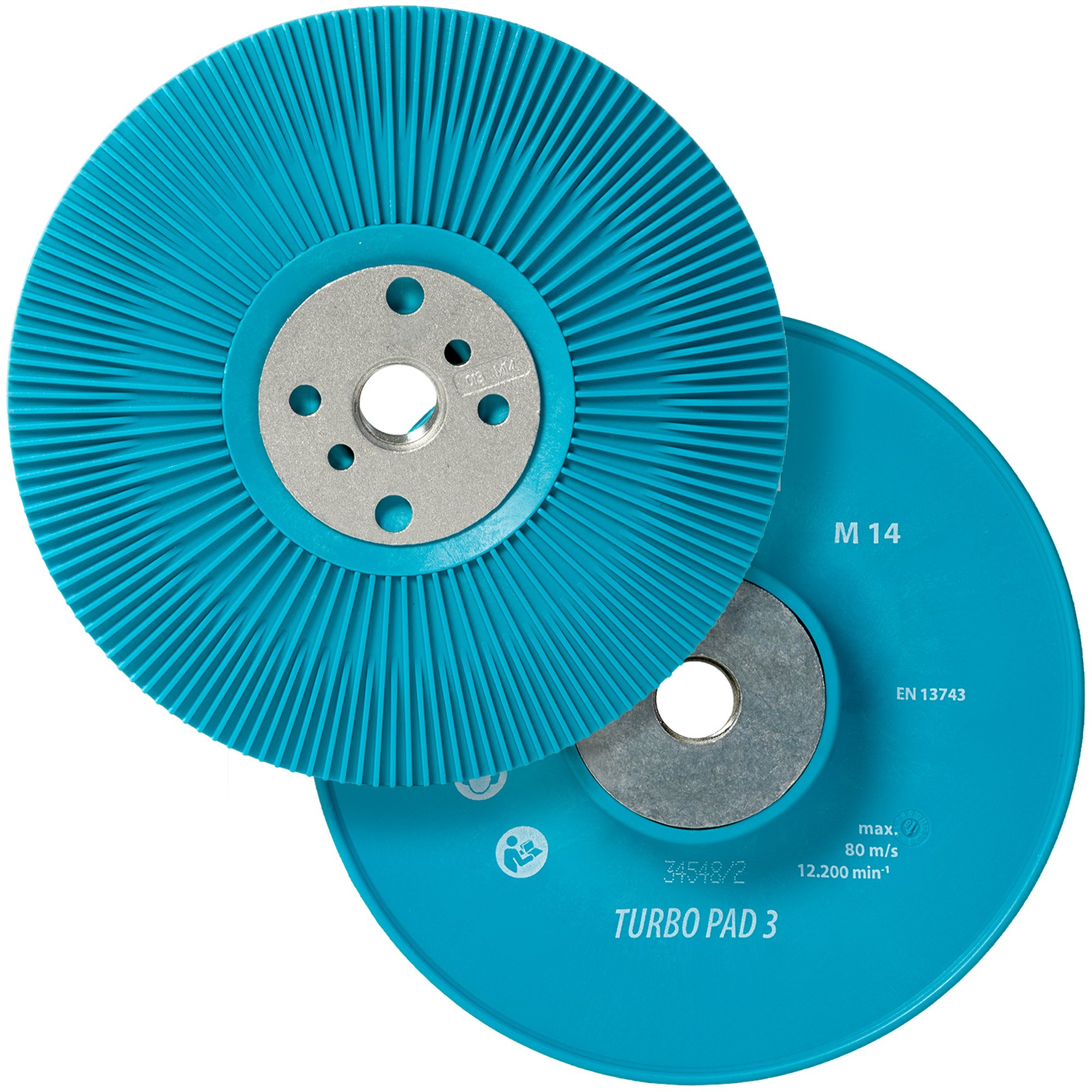 VSM Turbo Pad 3 plateau support, extra dur, avec ailettes de refroidissement, bombé Ø 125 mm