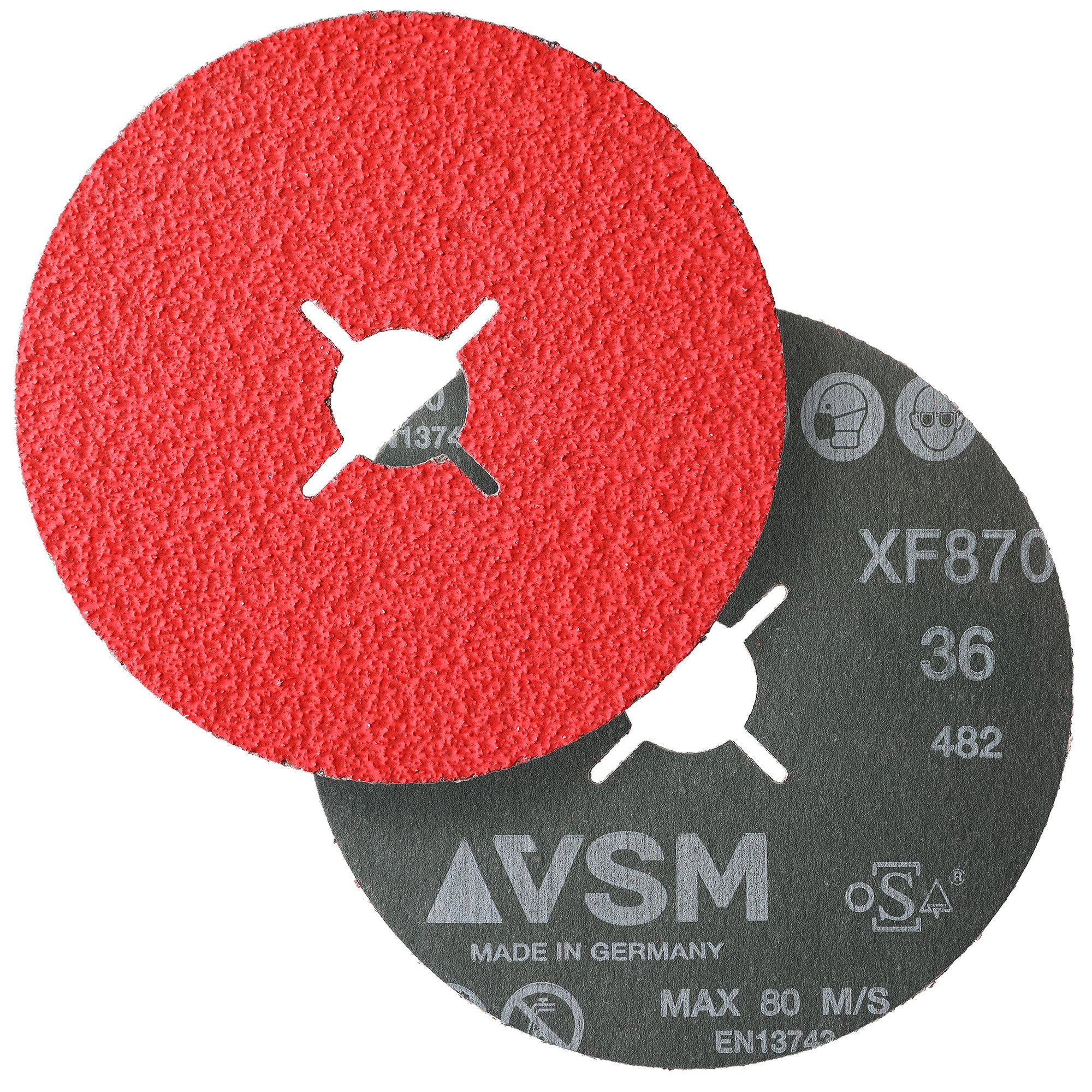 Disque fibre VSM grain céramique XF870 | Ø 125 mm | Grain 40
