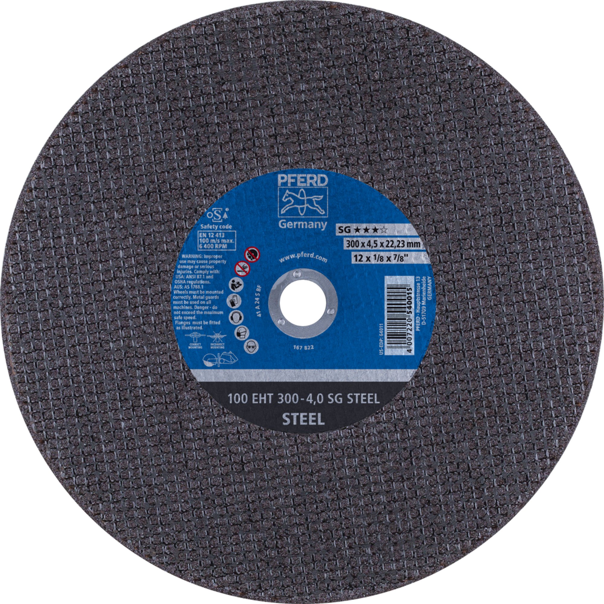 PFERD Disque de découpe 100 EHT 300-4,0 SG STEEL/22,23