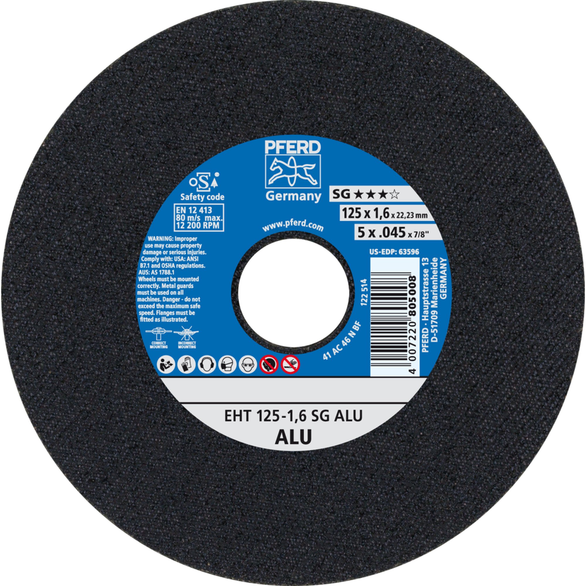 Disque de séparation PFERD EHT 125-1,6 SG ALU