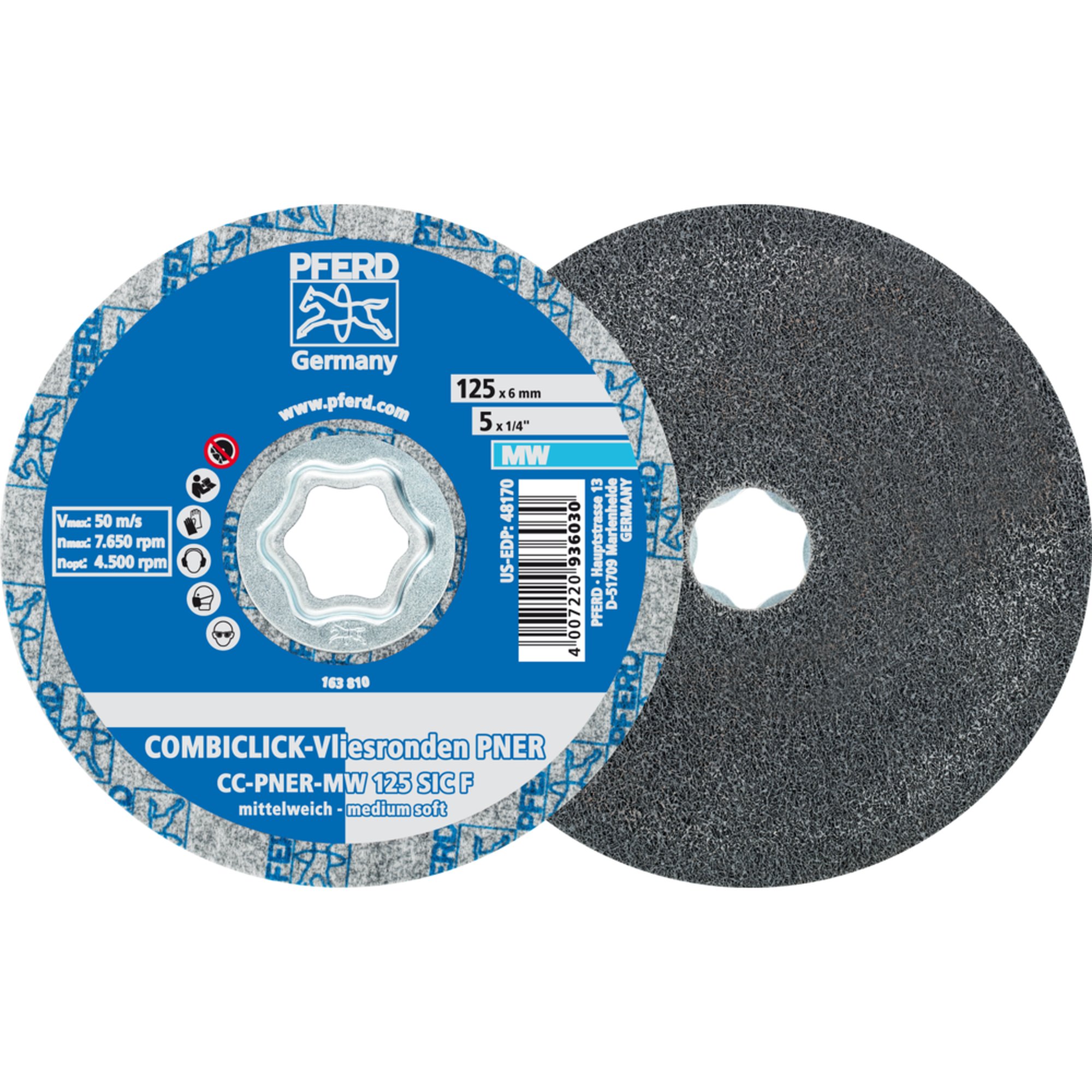PFERD COMBICLICK disque en non-tissé CC-PNER MW 125 SiC F