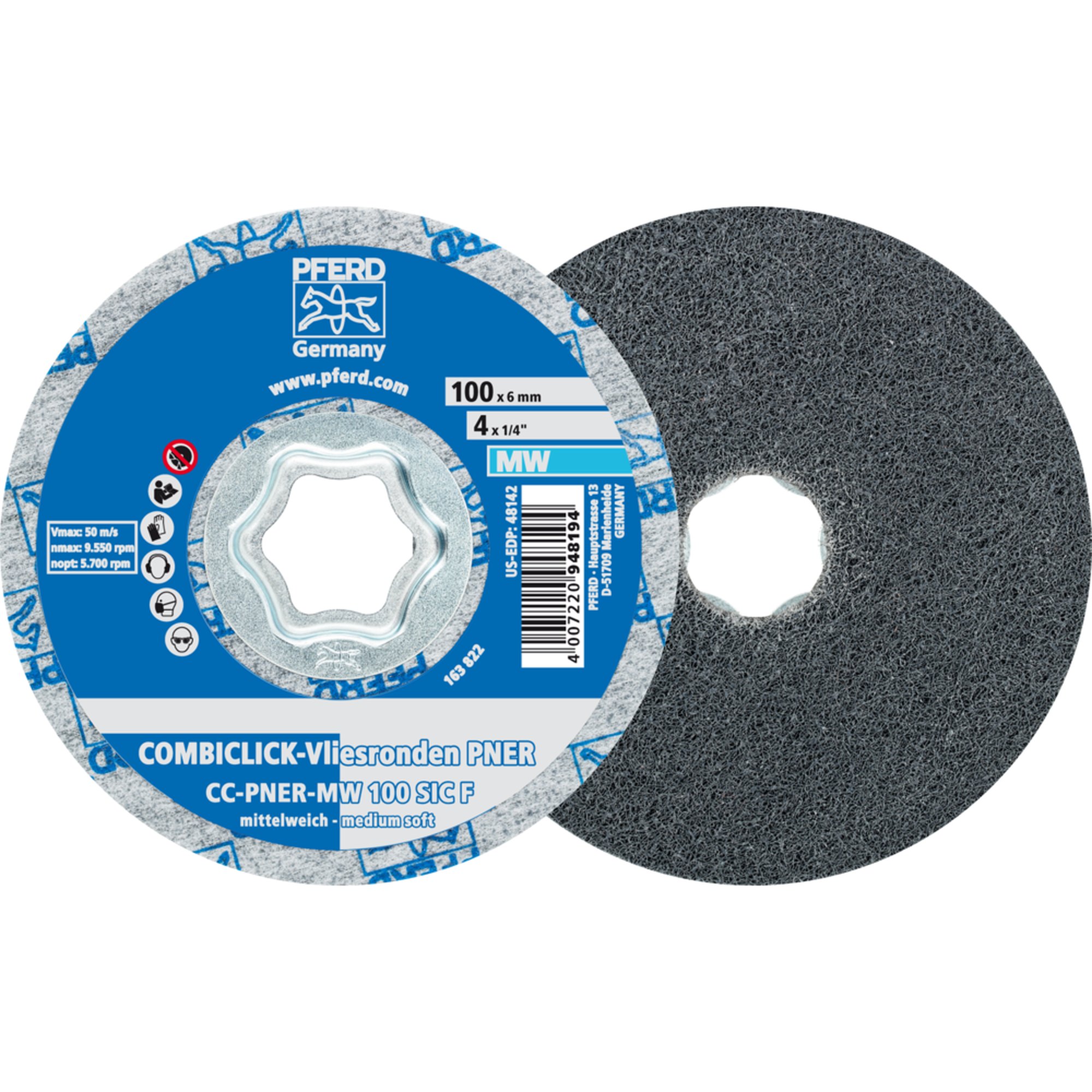 PFERD COMBICLICK disque en non-tissé CC-PNER MW 100 SiC F