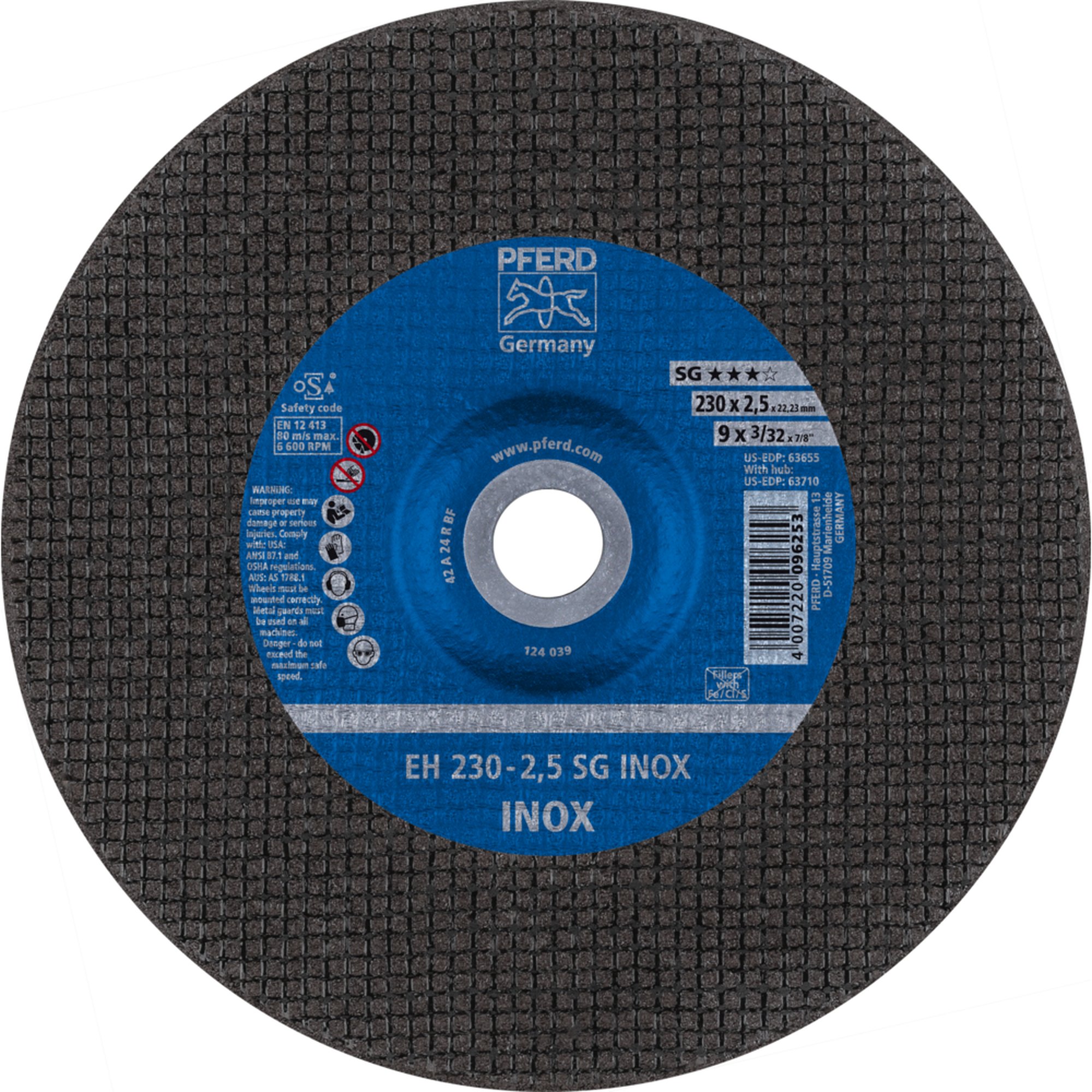 PFERD disque de découpe EH 230-2,5 SG INOX
